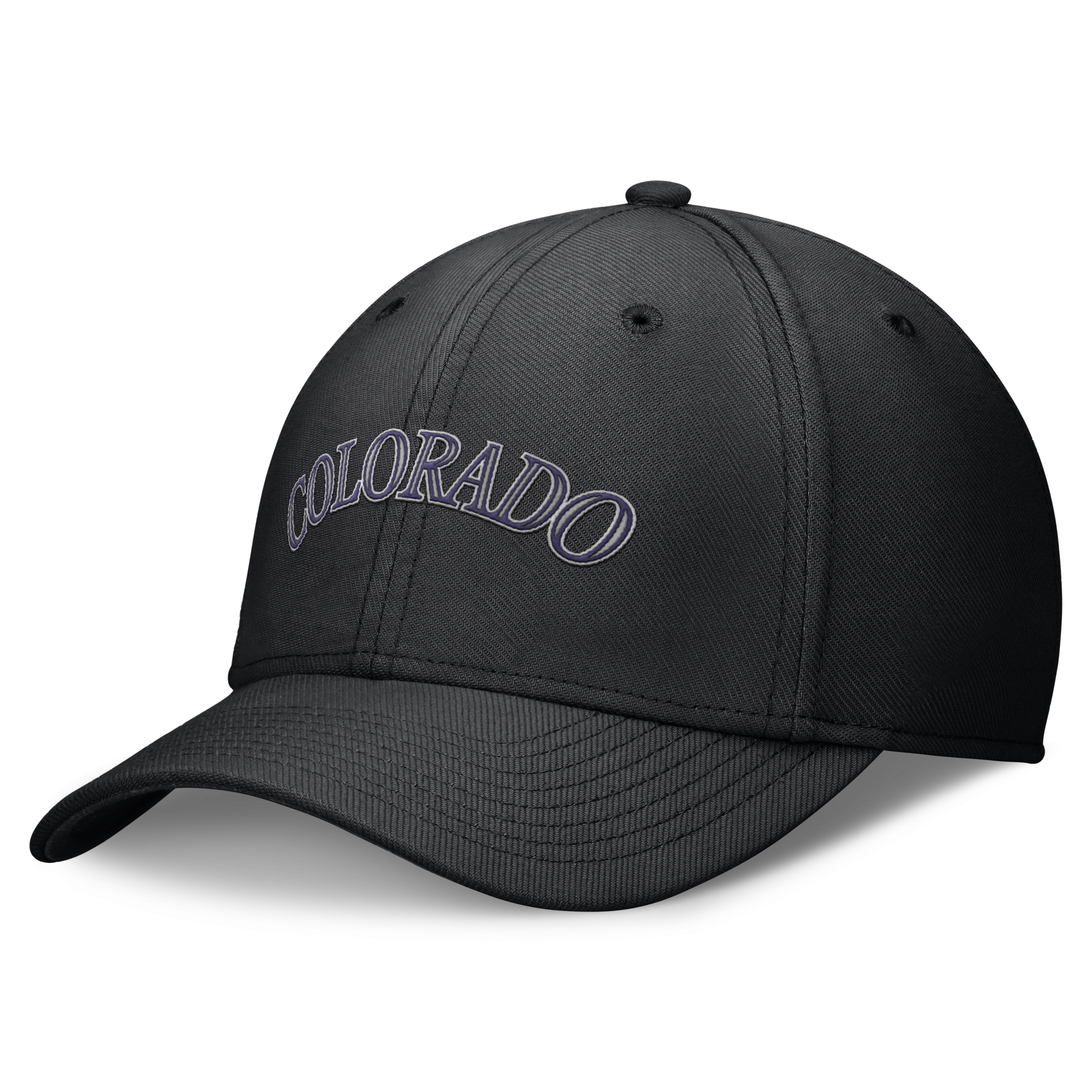 Nike Colorado Rockies Evergreen Swoosh  Men's Dri-fit Mlb Hat In Black