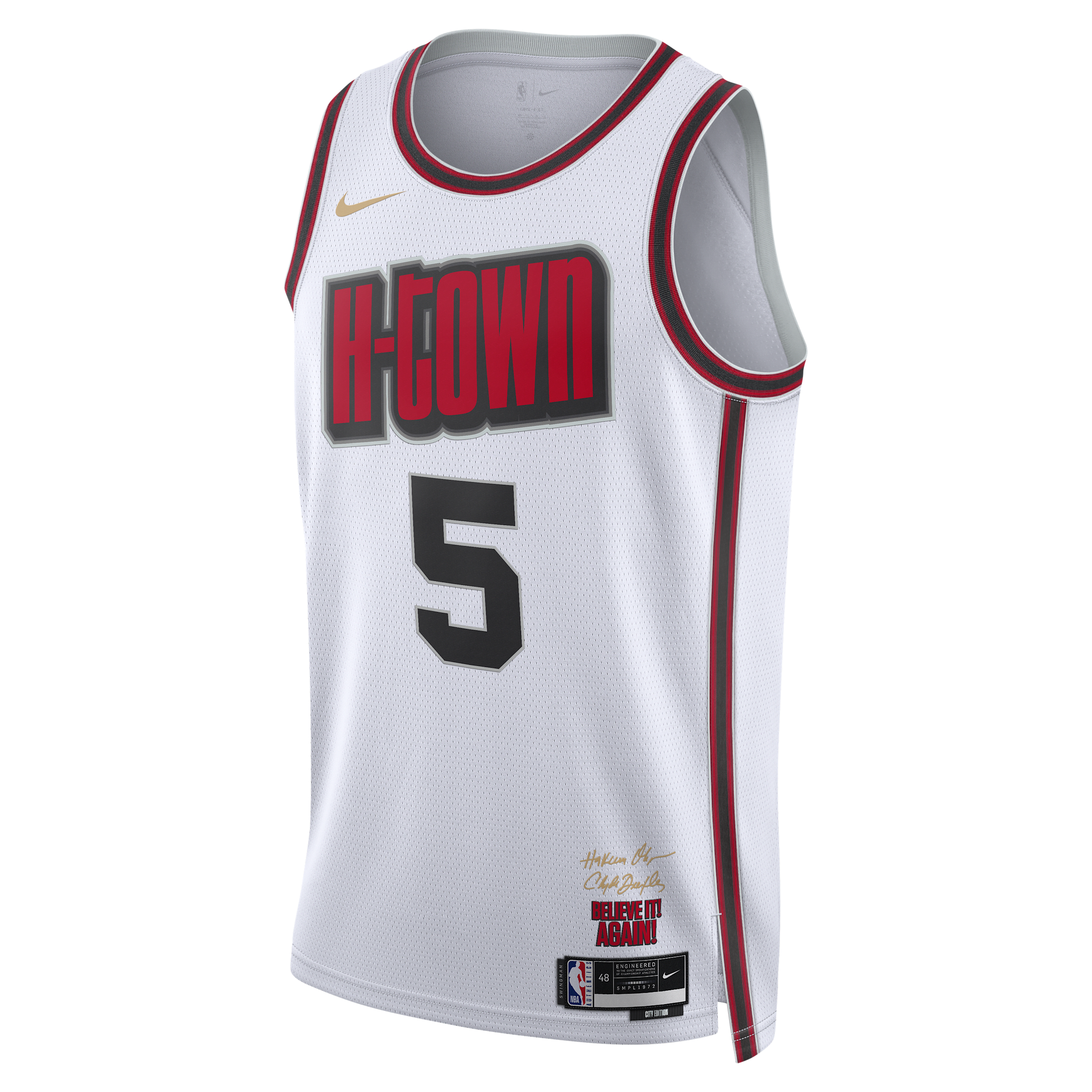 Nike Fred Vanvleet Houston Rockets 2024/25 City Edition Men's Dri-fit Nba Swingman Jersey In White