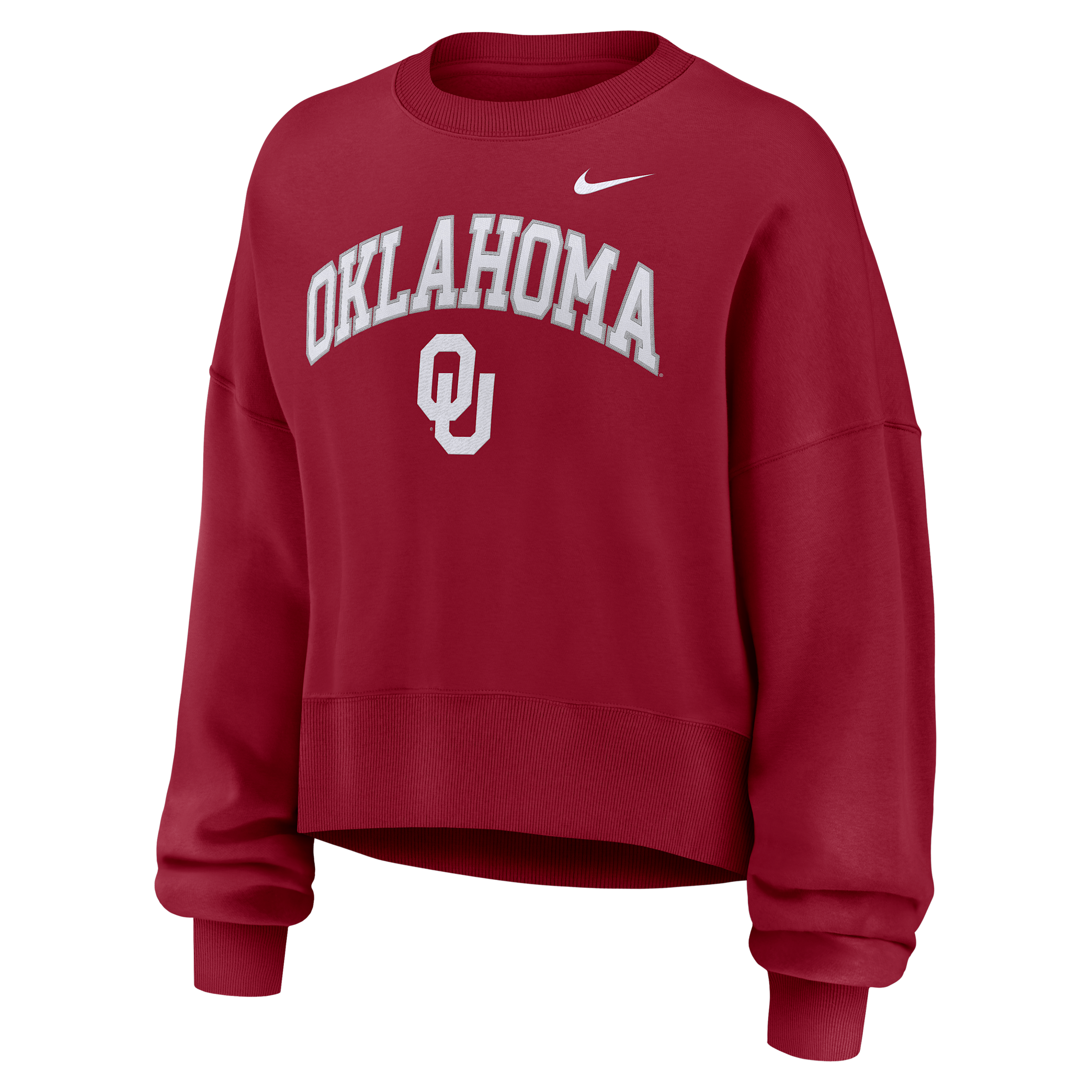 Jordan Oklahoma Phoenix Arch Nike Women's College Pullover Crew In Red