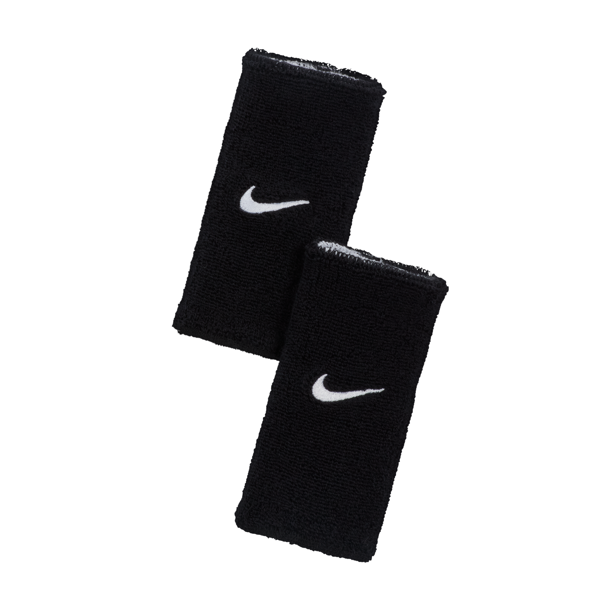 Nike Unisex Swoosh Classic Reversible Wristbands (2-pack) In Black