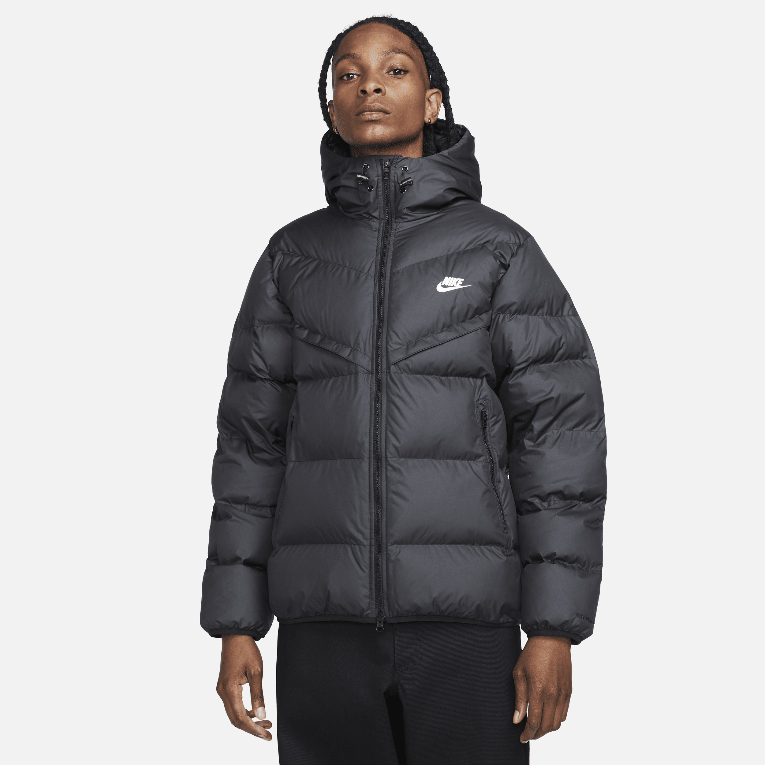 Shop Nike Men's Windrunner Primaloftâ® Storm-fit Hooded Puffer Jacket In Black