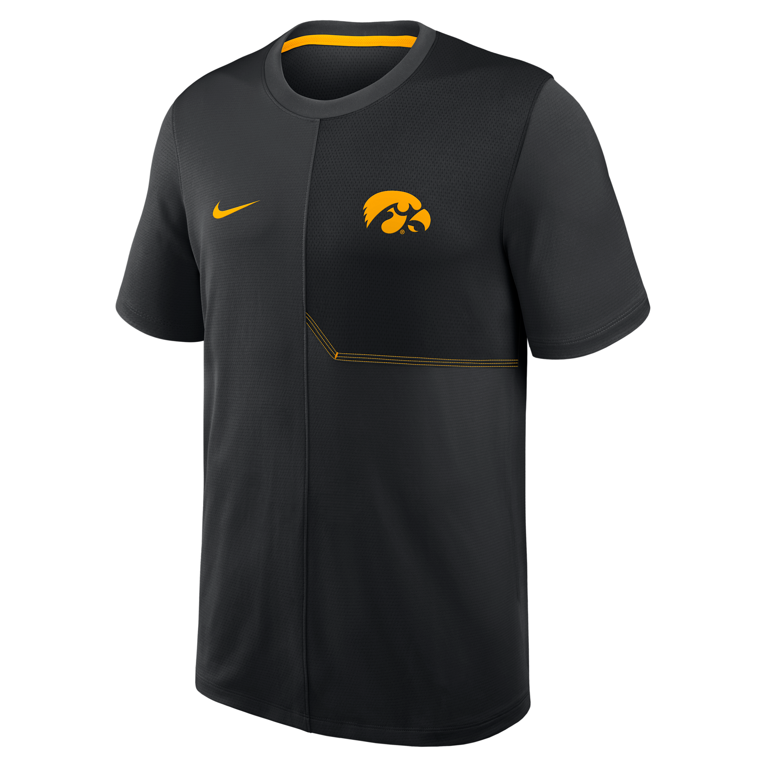 Iowa Sideline Coach Nike Men's Dri-FIT College Top in Black | 03B2057YIA-GQK