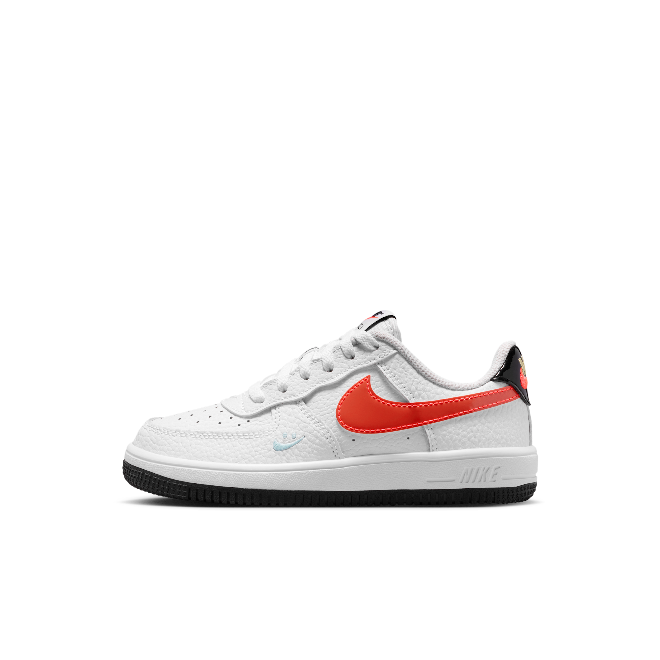 Boys Preschool Nike Force 1 Low BP Lace FL1 - Boys' Preschool Basketball Shoes White/Flash Crimson/Hydrogen Blue Size 13.0