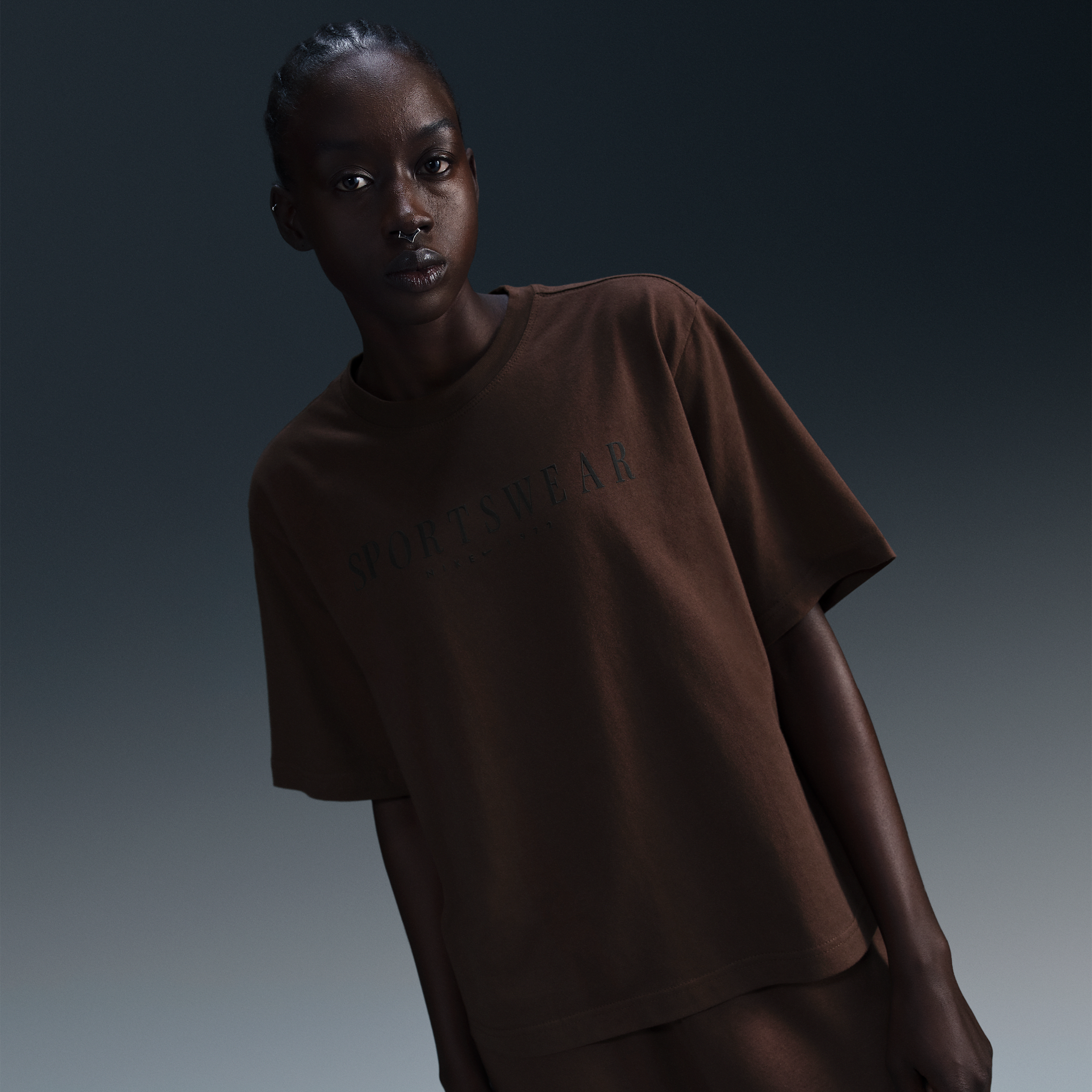 Nike Women's  Sportswear Boxy T-shirt In Brown