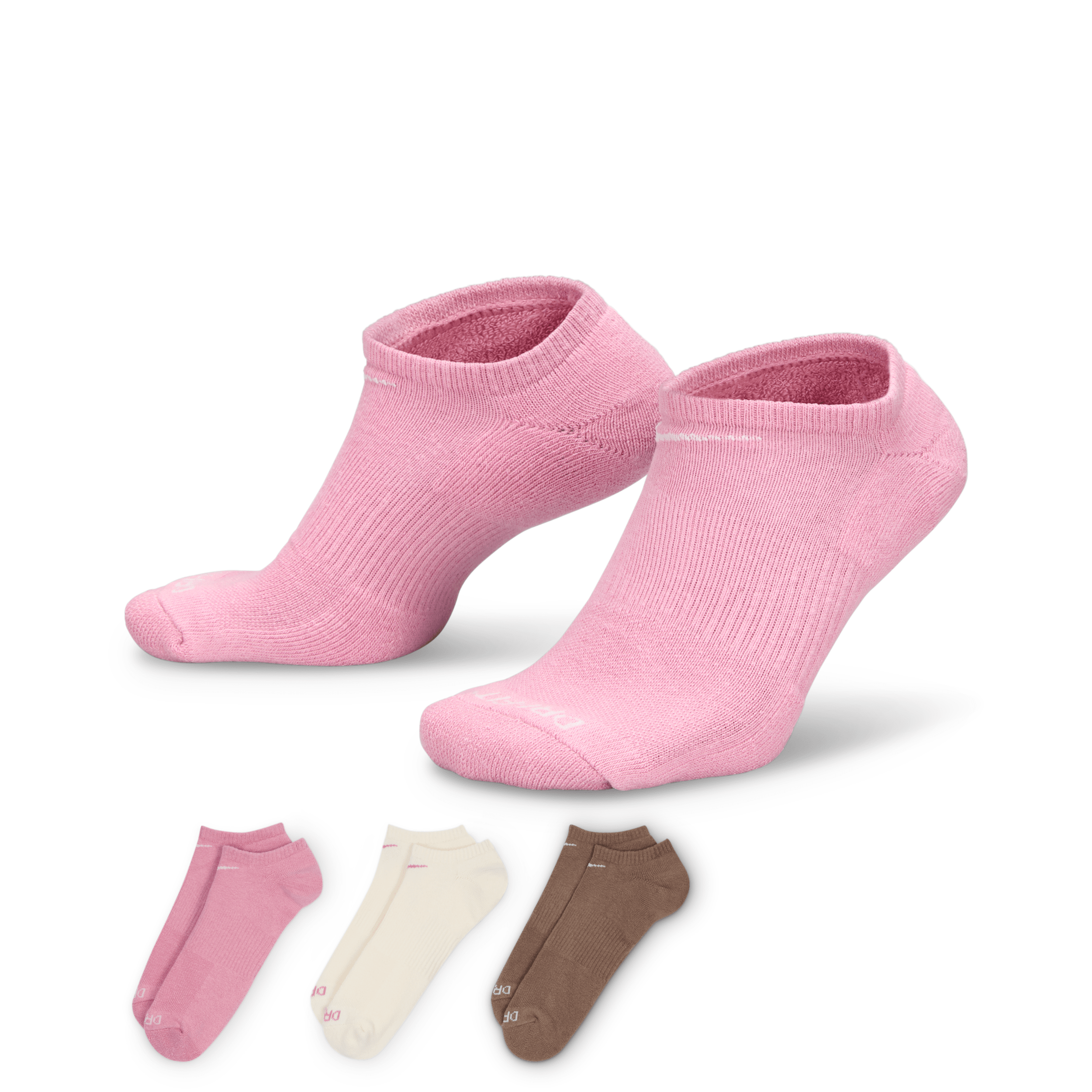 Nike Unisex Everyday Plus Cushion Training No-show Socks (3 Pairs) In Multicolor