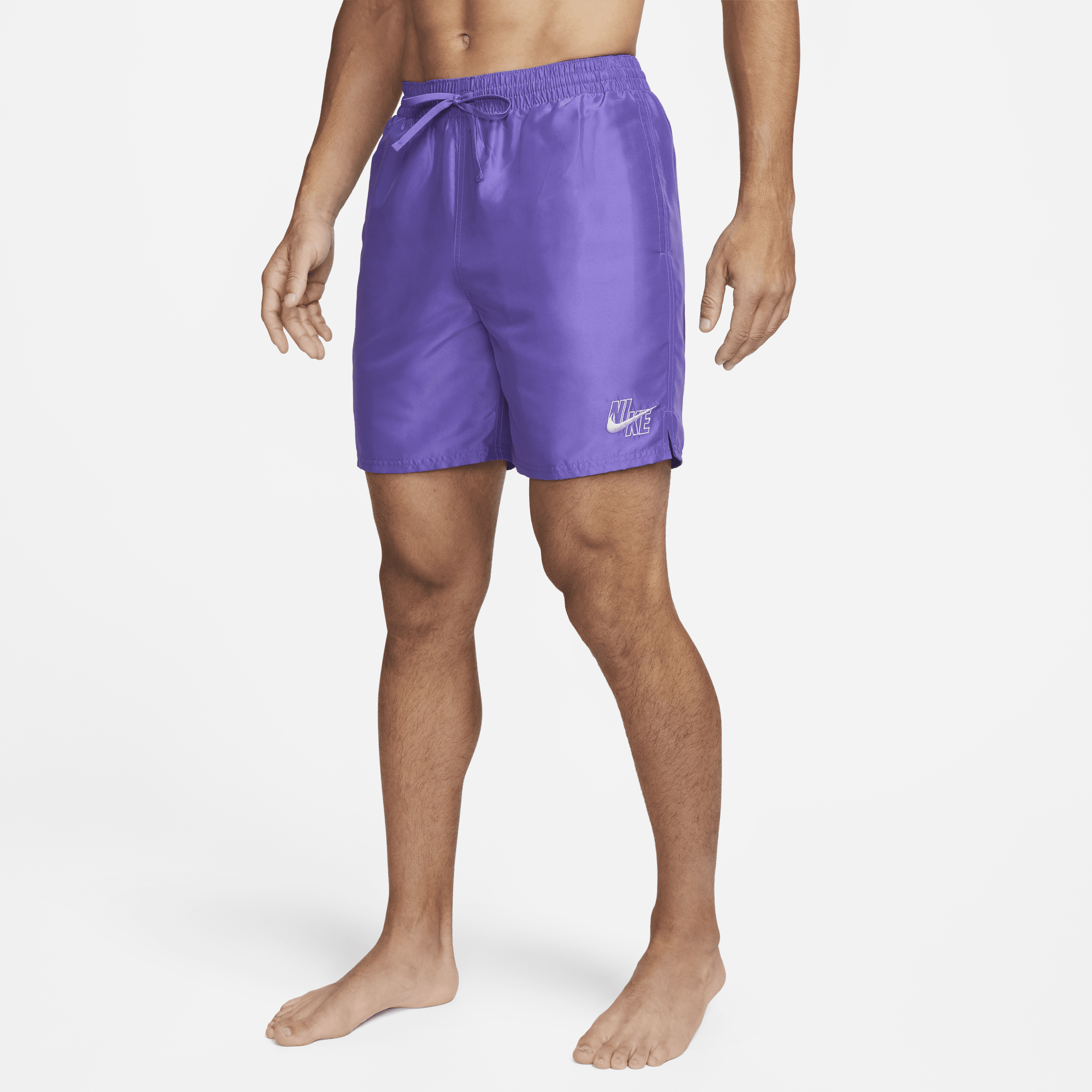 Nike Men's Essential 7" Volley Swim Shorts In Purple