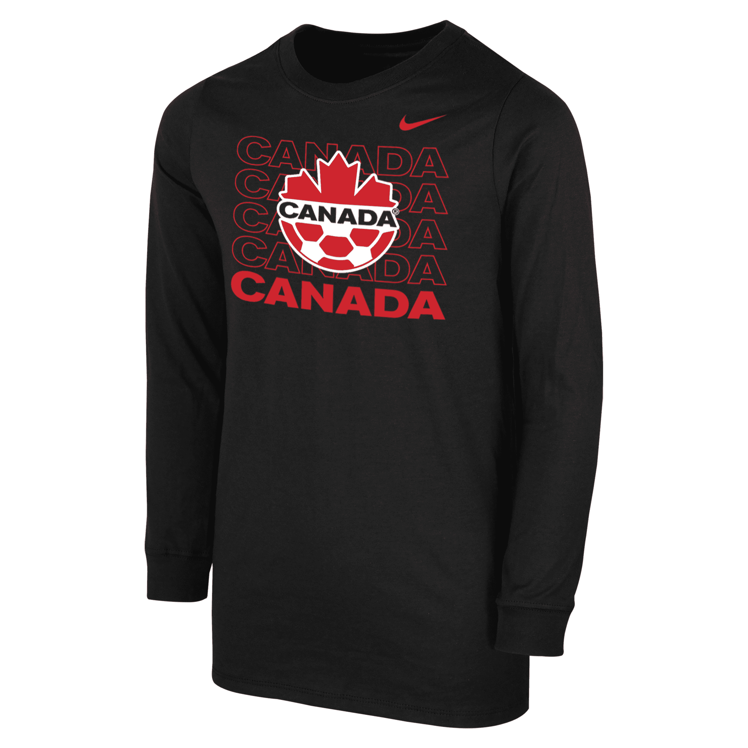 Shop Nike Canada Big Kids'  Core Long-sleeve T-shirt In Black