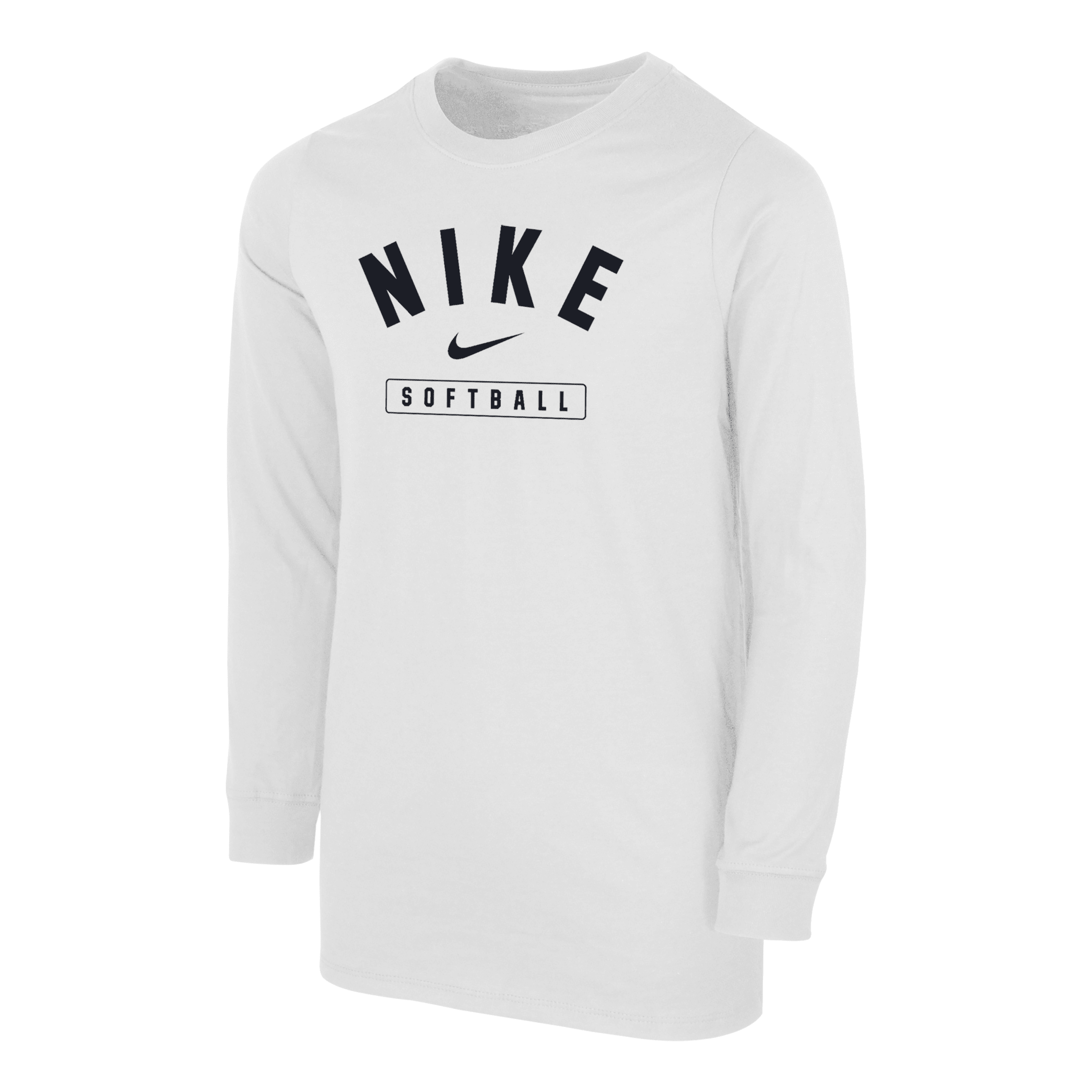 Nike Big Kids' Softball Long-sleeve T-shirt In White