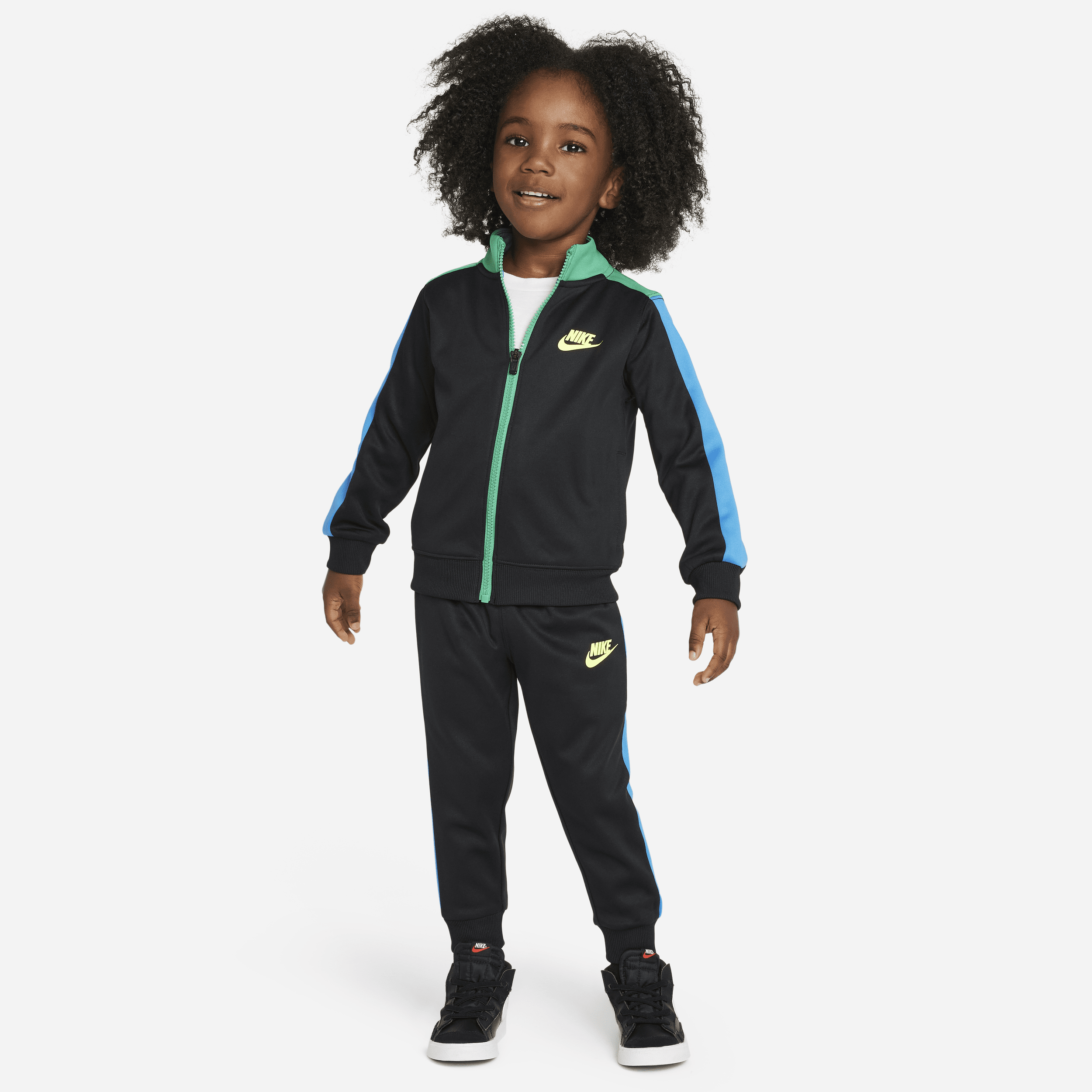 Nike Babies' Sportswear Dri-fit Toddler Tricot Set In Black
