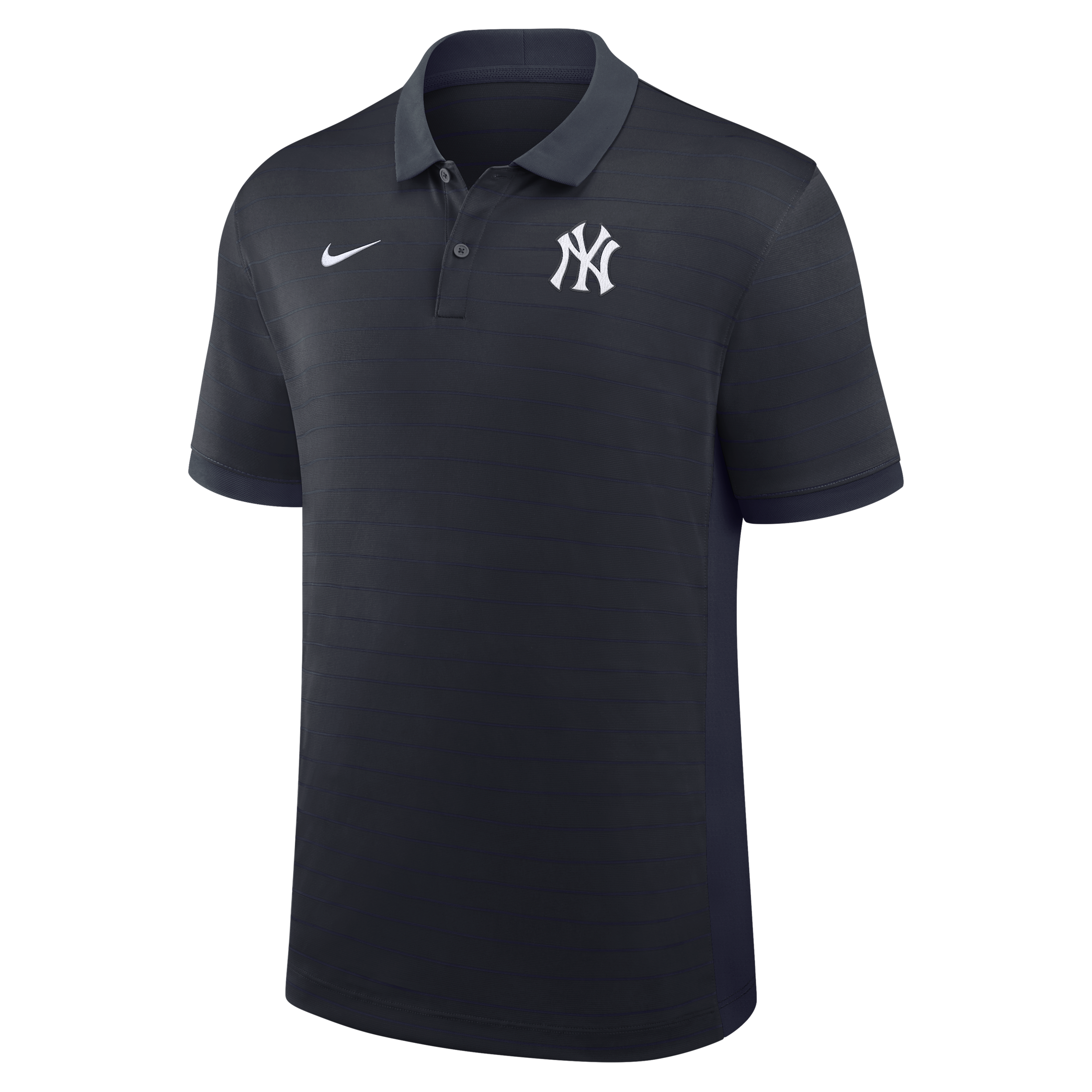 New York Yankees Authentic Collection Striped Victory Nike Men's Dri-FIT MLB Polo in Blue | 03BG0GJ9NK-P81