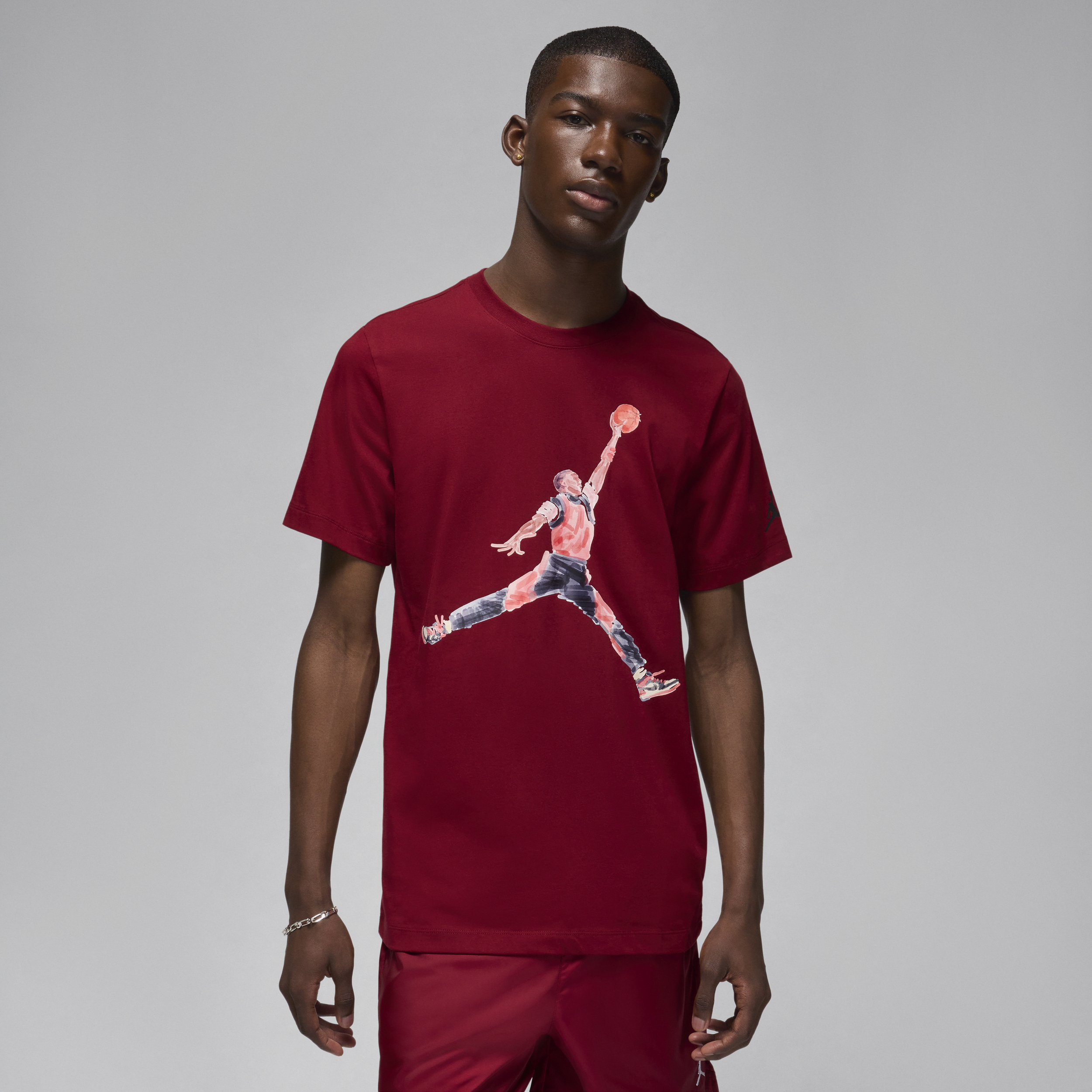 Shop Jordan Men's  Brand T-shirt In Red