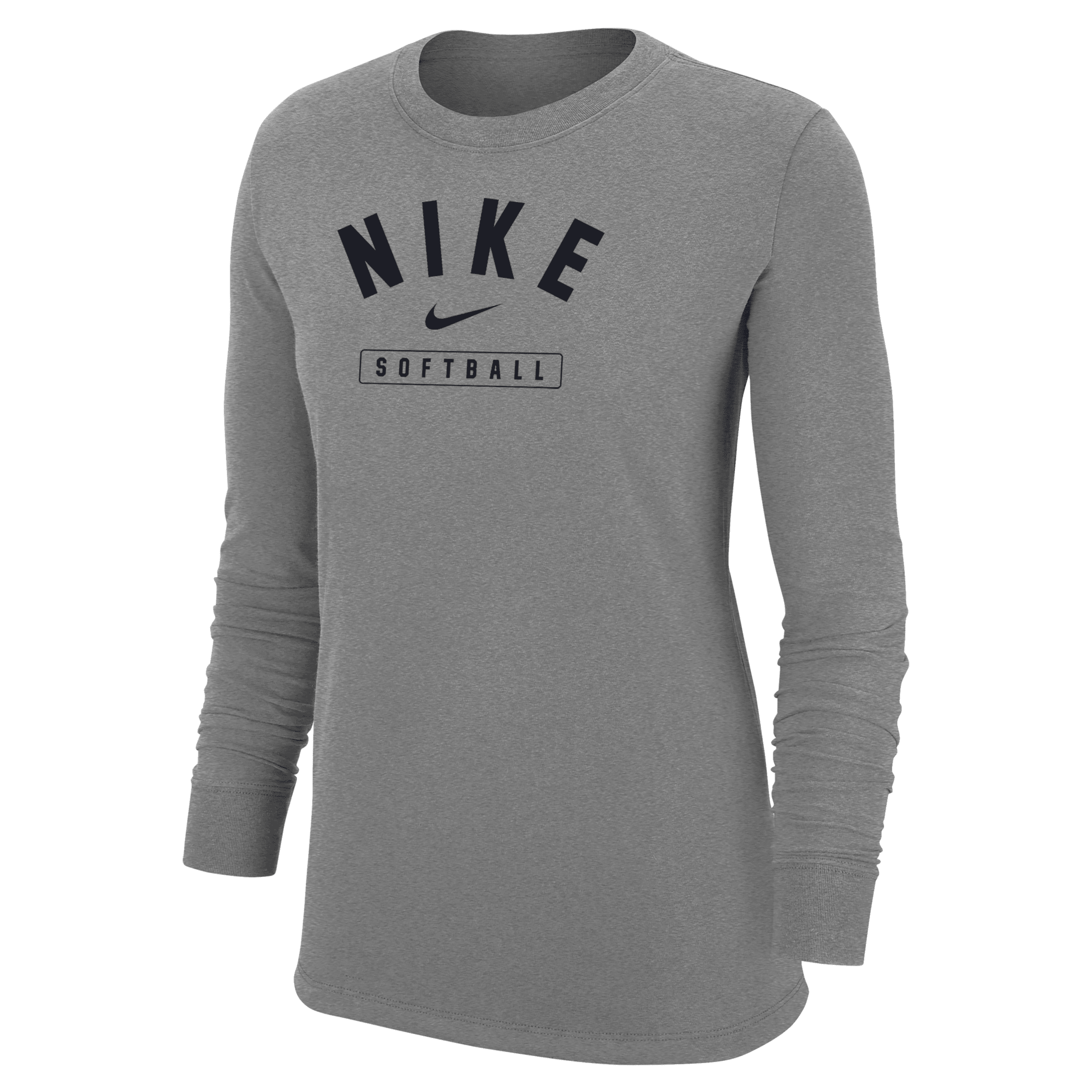 Nike Women's Softball Long-sleeve T-shirt In Grey