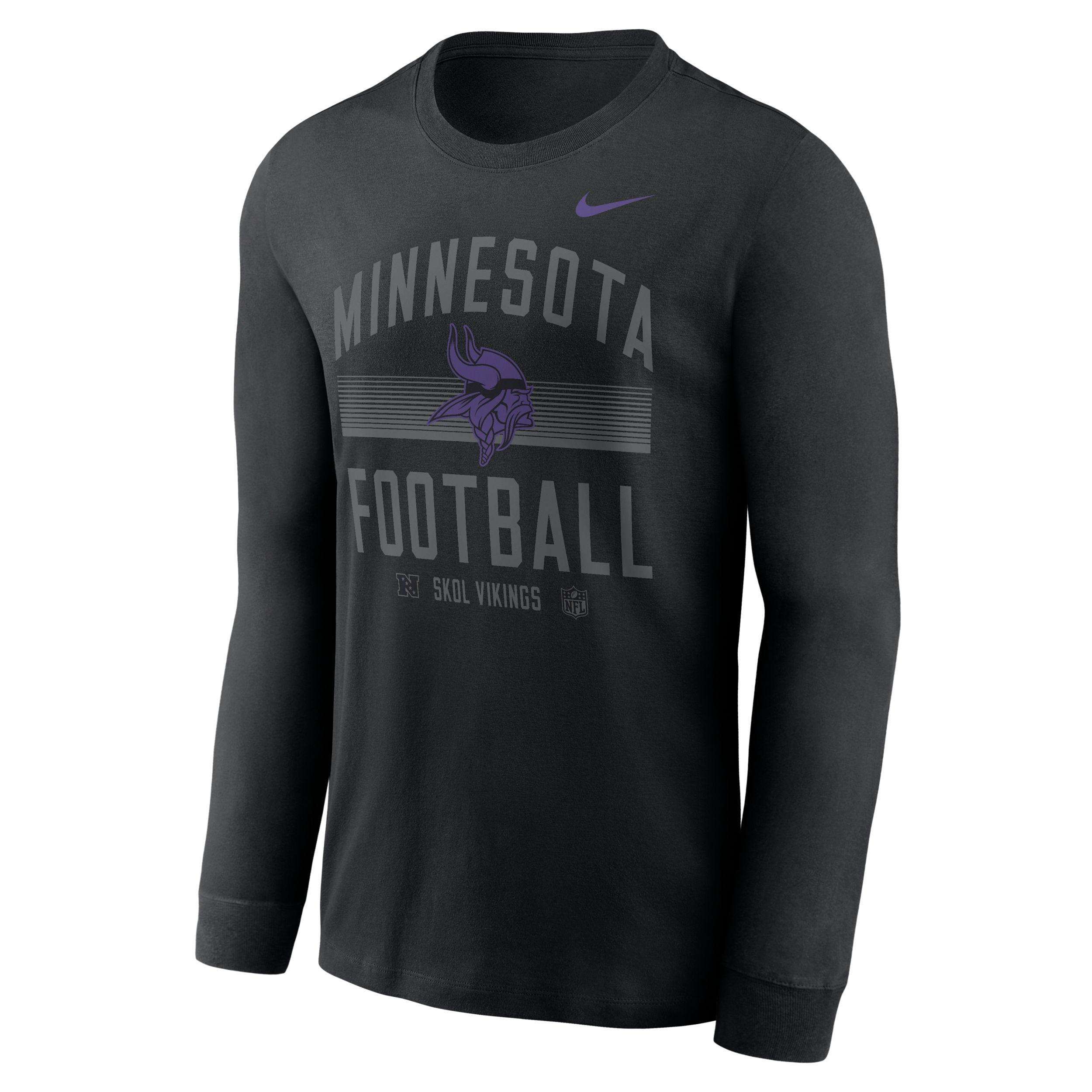 Minnesota Vikings Essential Nike Men's Dri-FIT NFL Long-Sleeve T-Shirt in Black | NKAC00A9M-CWK