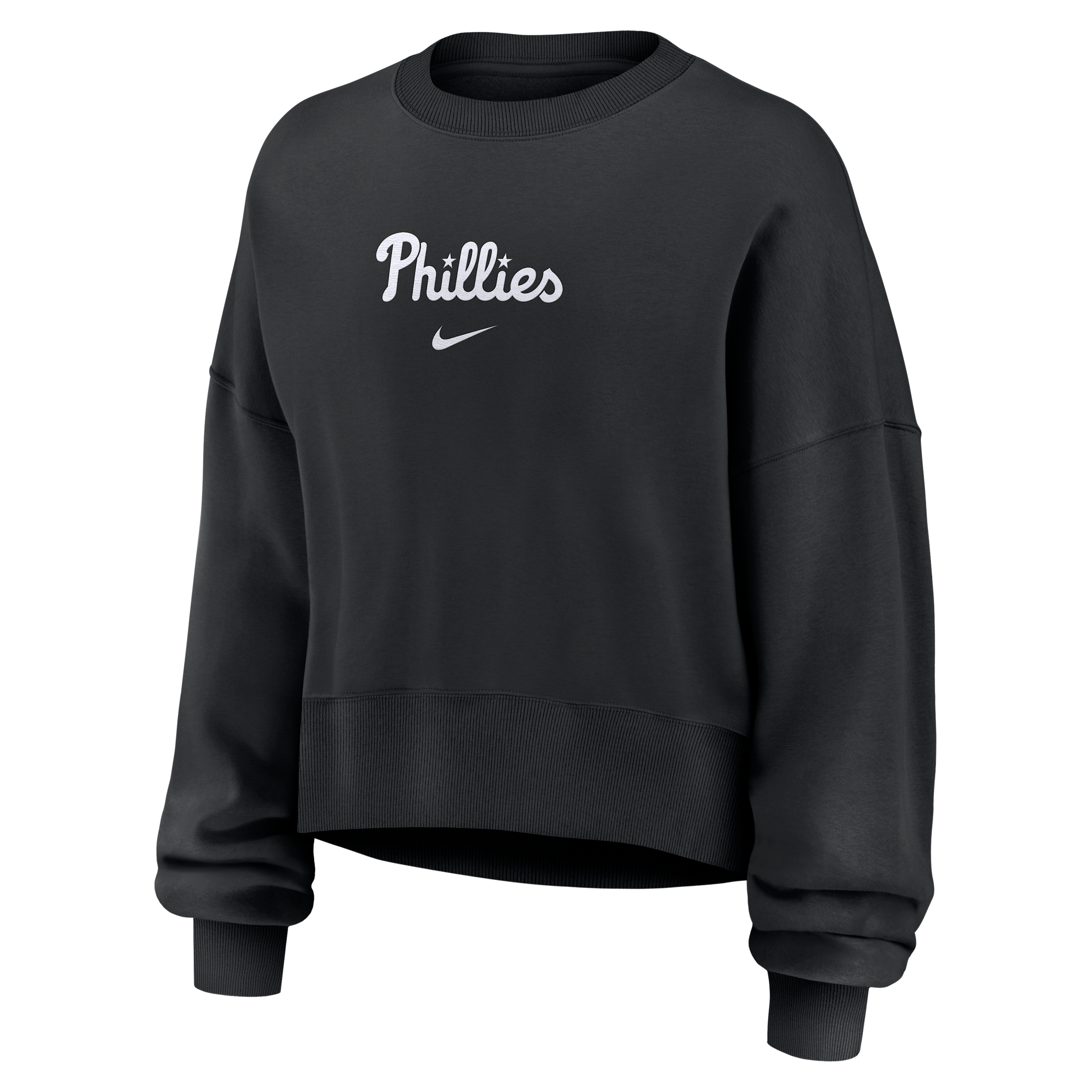 Nike Women's Black Philadelphia Phillies Oversized Primetime Sweatshirt - Black