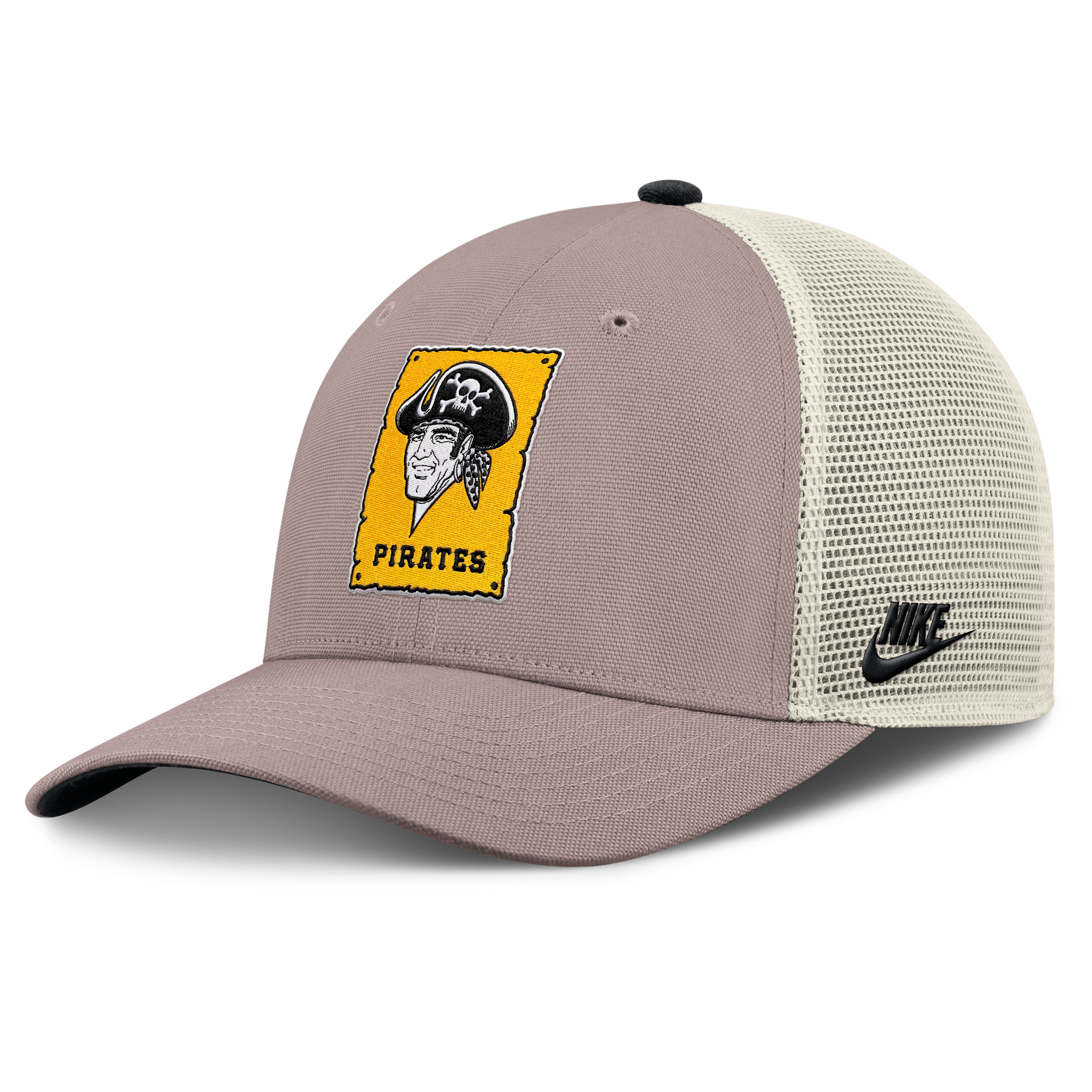 Pittsburgh Pirates Cooperstown Rise Nike Men's MLB Adjustable Trucker Hat in Brown | NB1L0M6KPBB-L4S