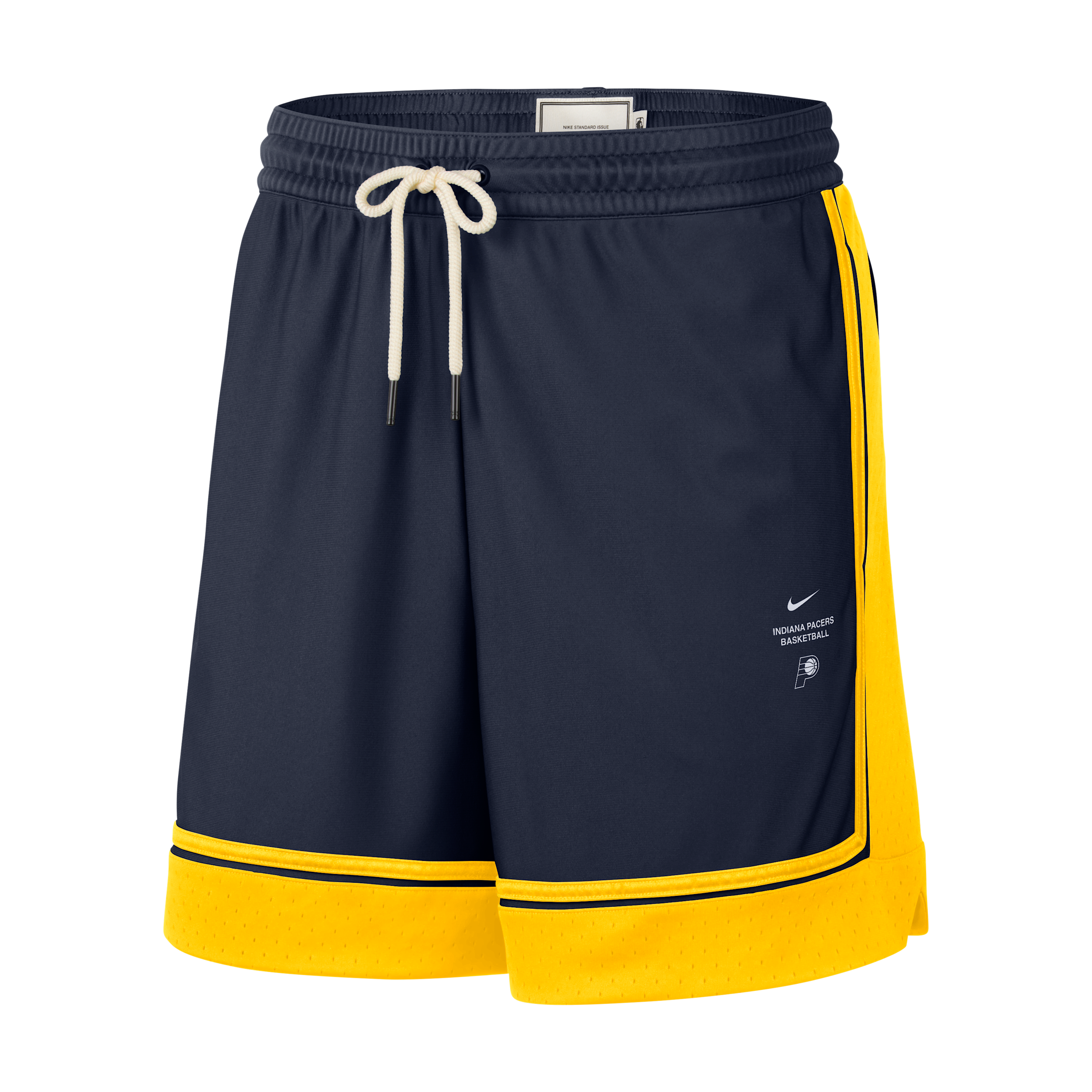 Nike Men's Navy Indiana Pacers 2026 Standard Issue Pre-Game Pro Shorts - Navy, Yellow