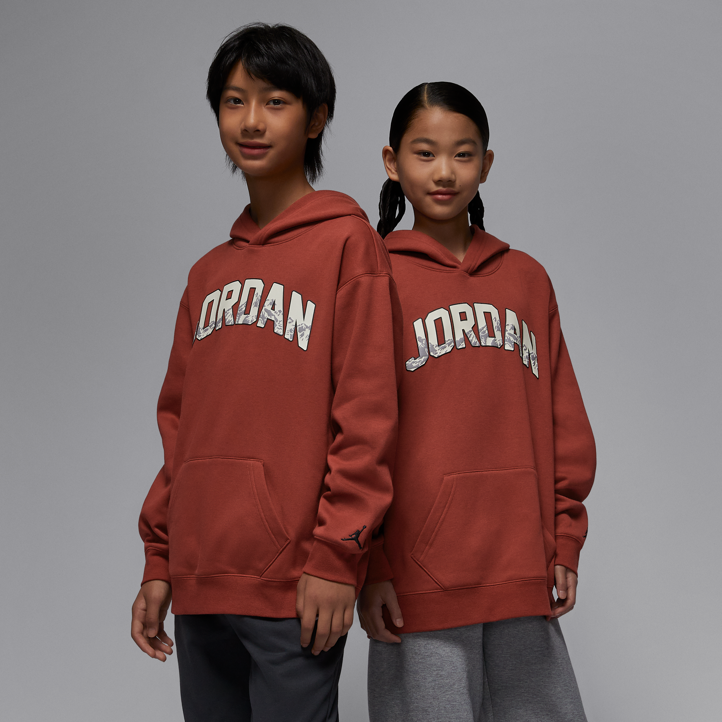 Jordan Big Kids' Gift Giving Mountain Pullover Hoodie In Red