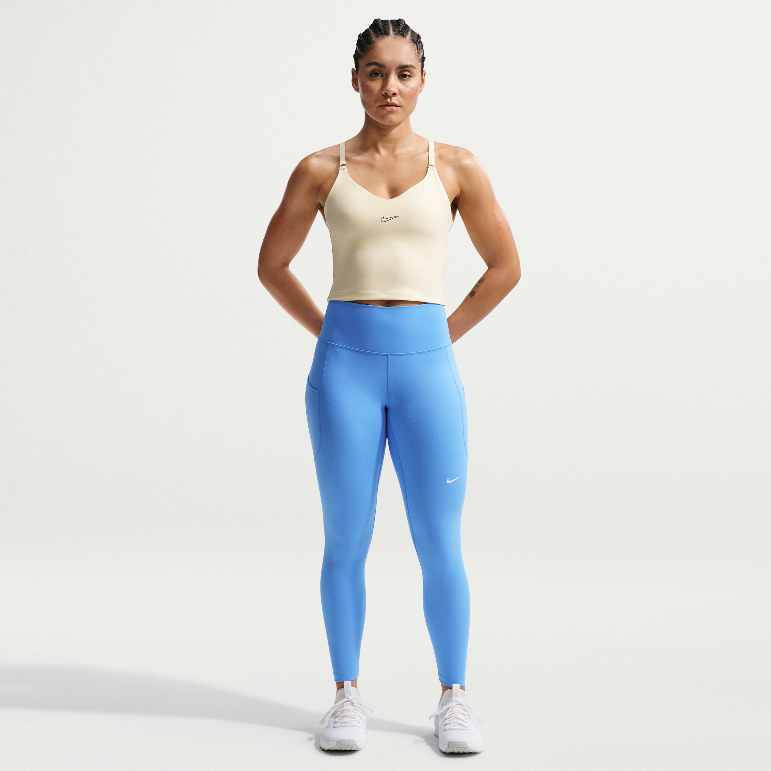 Nike Women's One High-Waisted 7/8 Leggings with Pockets in Blue | FN3241-414
