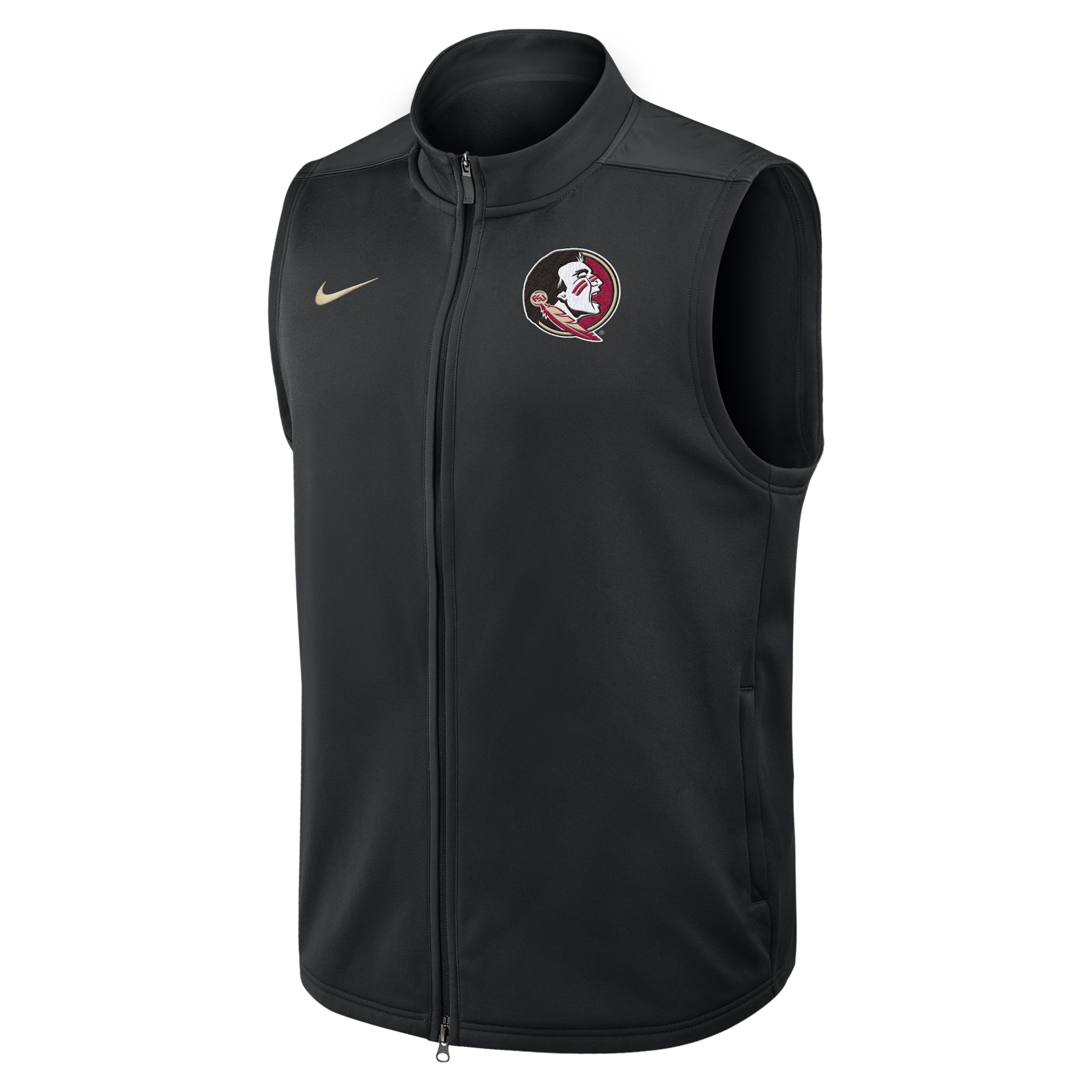 Florida State Victory Nike Men's Therma-FIT College Full-Zip Vest in Black | 03OJ00AFTN-3VN