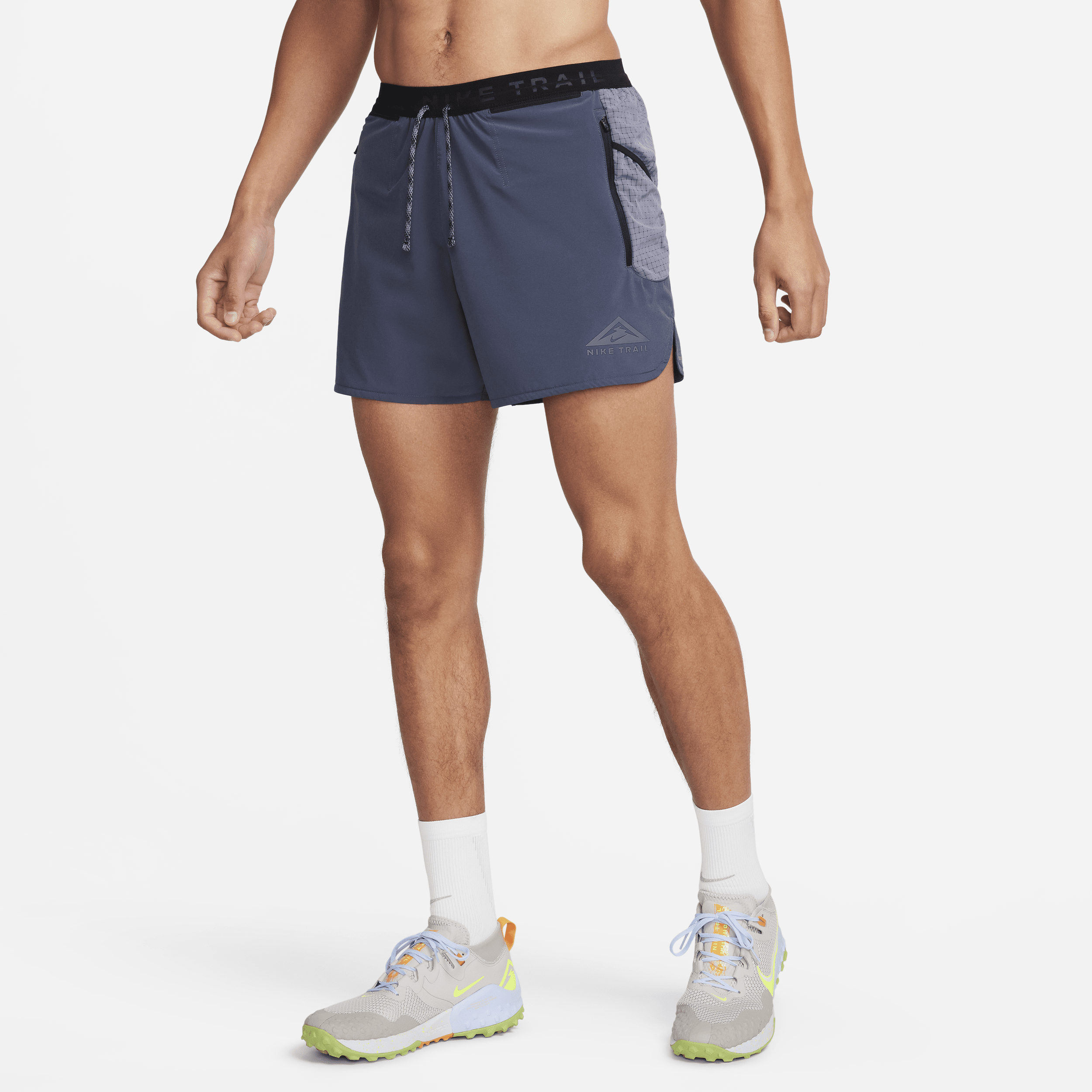 Shop Nike Men's Trail Second Sunrise Dri-fit 5" Brief-lined Running Shorts In Blue