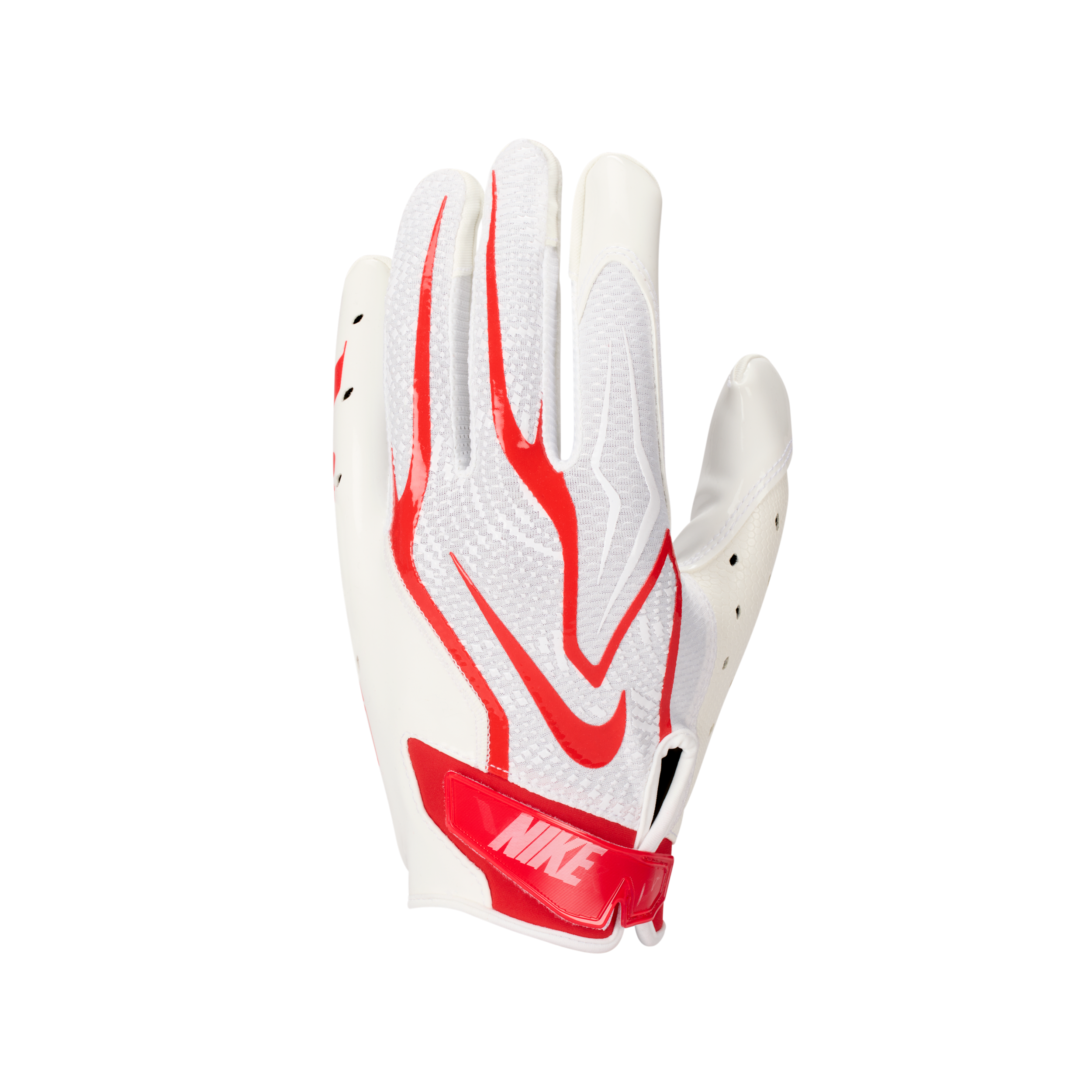 Nike Adult Vapor Jet 9.0 Football Gloves, Men's, XXL, White/White/Univer Red