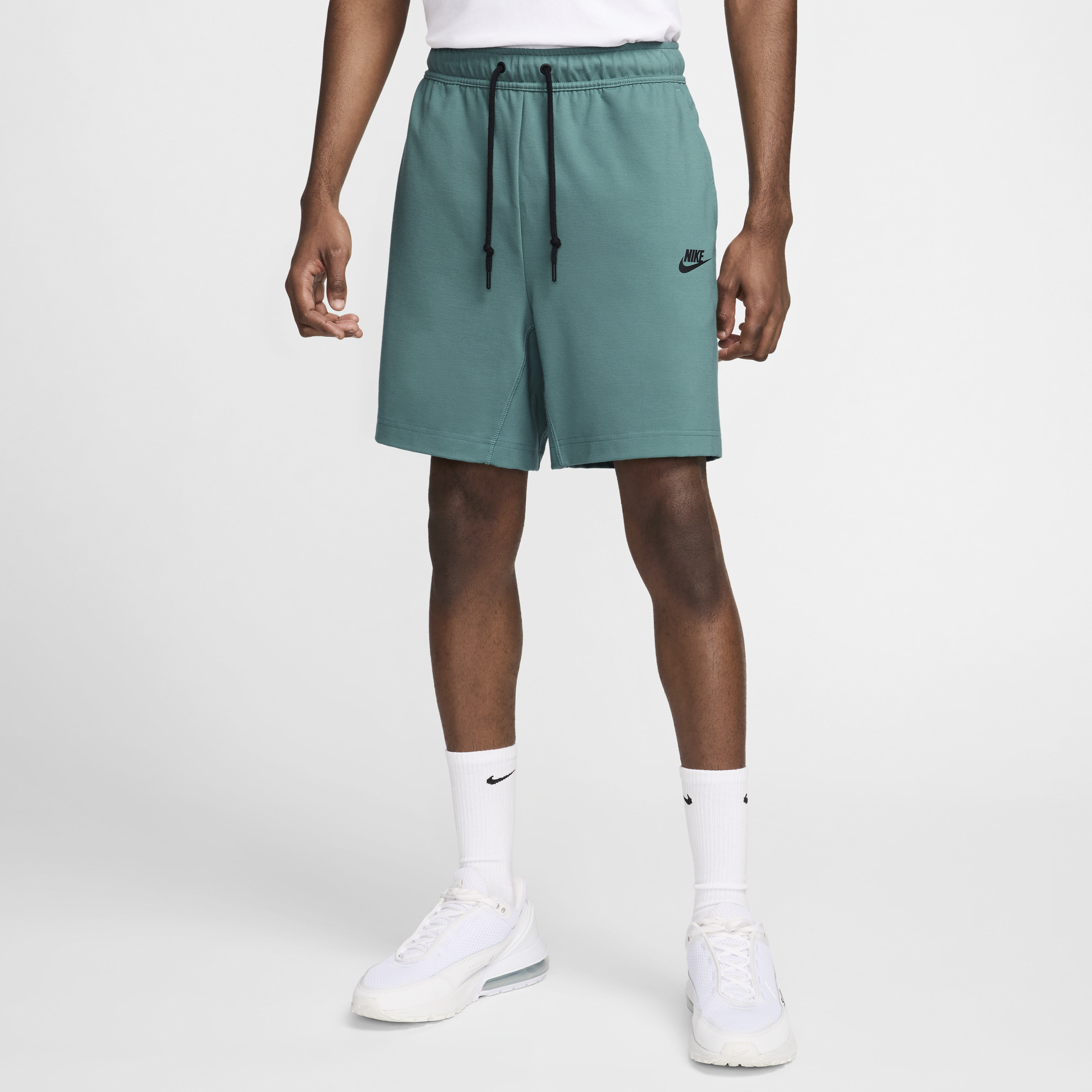 Shop Nike Men's  Sportswear Tech Lightweight Knit Shorts In Green