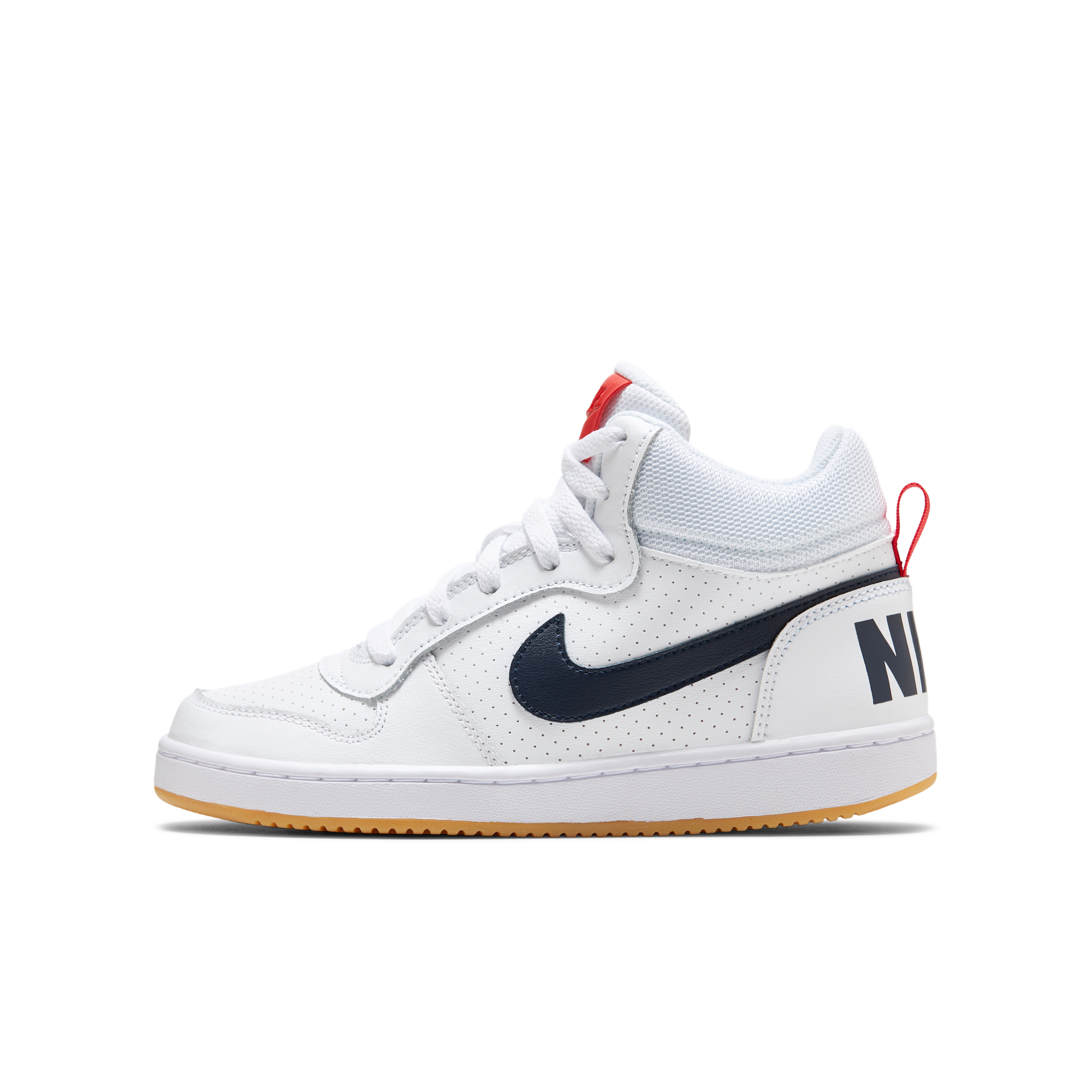 Nike Court Borough Mid Big Kids' Shoes in White | 839977-107