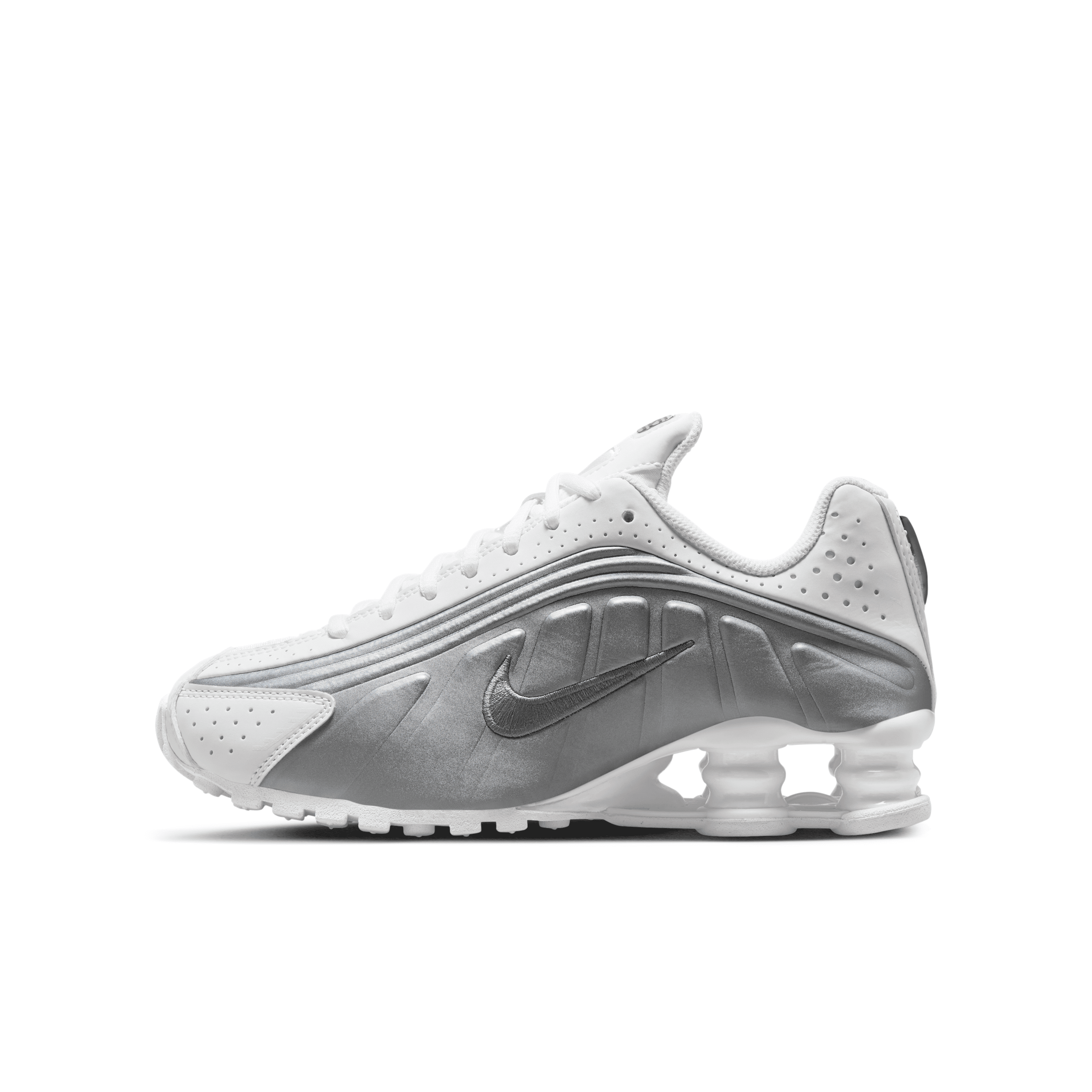 Nike Shox R4 Big Kids' Shoes In White
