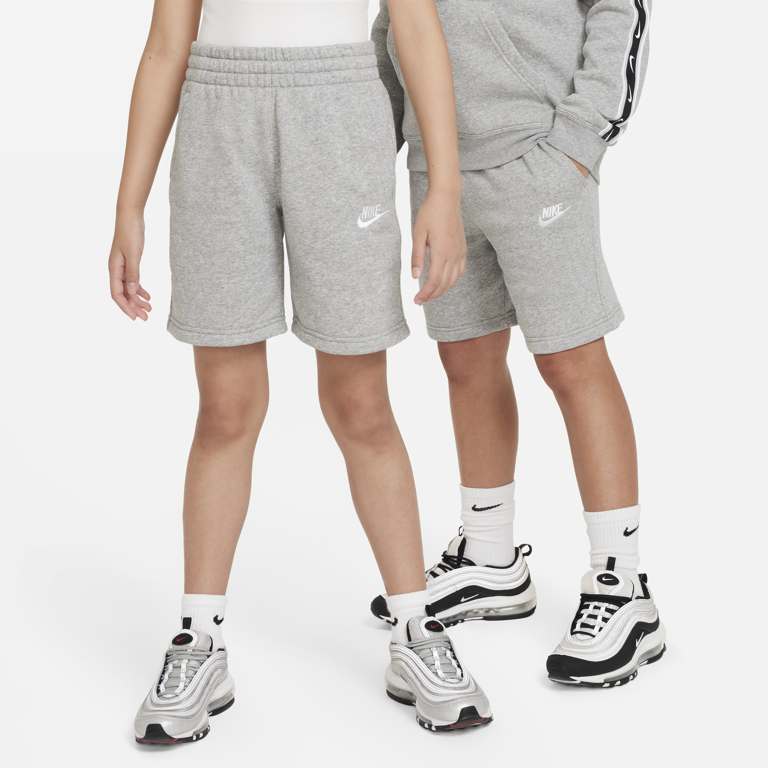 Nike Sportswear Club Fleece Big Kids' French Terry Shorts In Grey