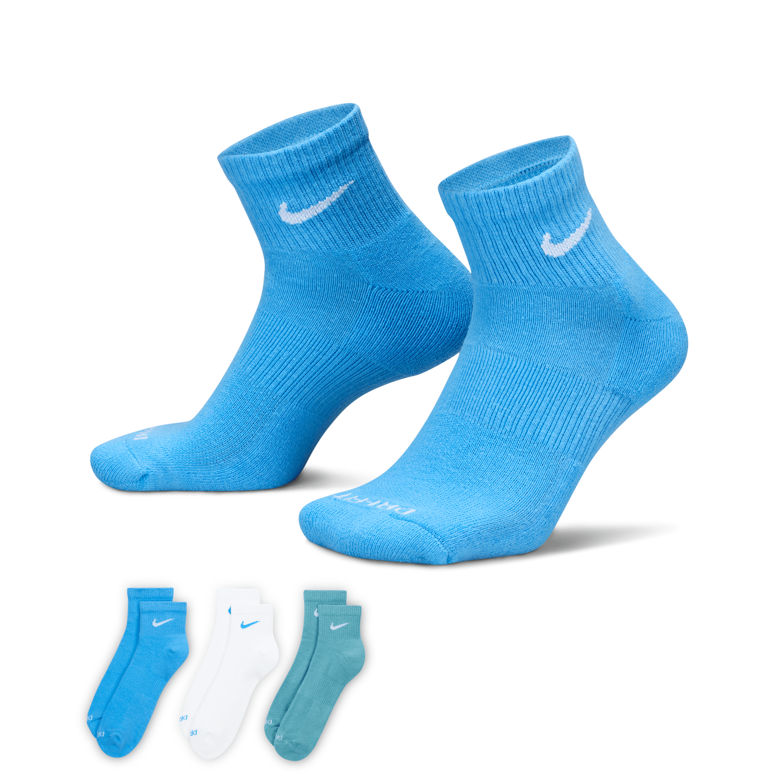 Nike Men's Everyday Plus Cushioned Training Ankle Socks (3 Pairs) In Multicolor