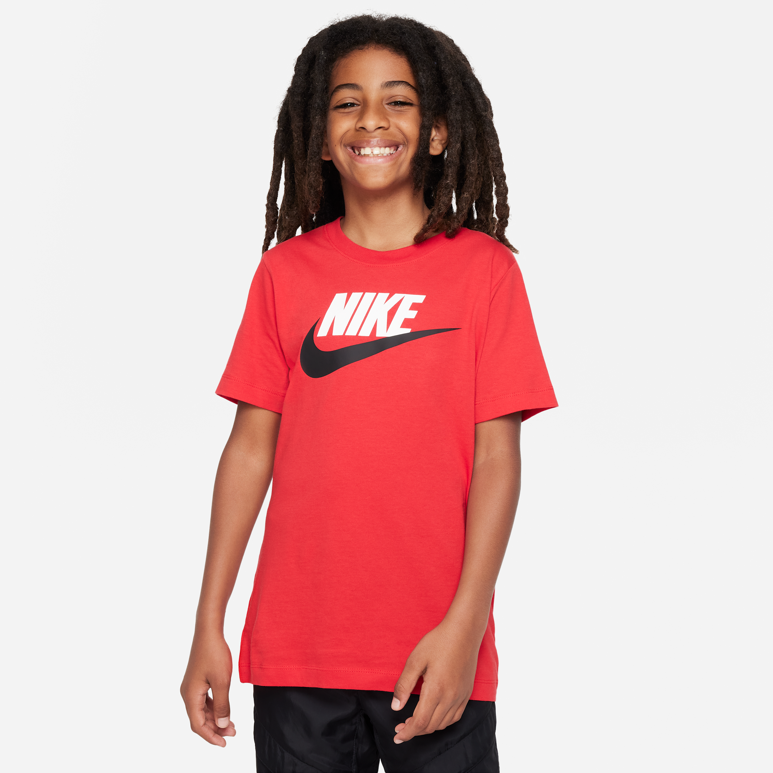 Nike Sportswear Big Kids' (Boys') T-Shirt in Red | DV2579-659