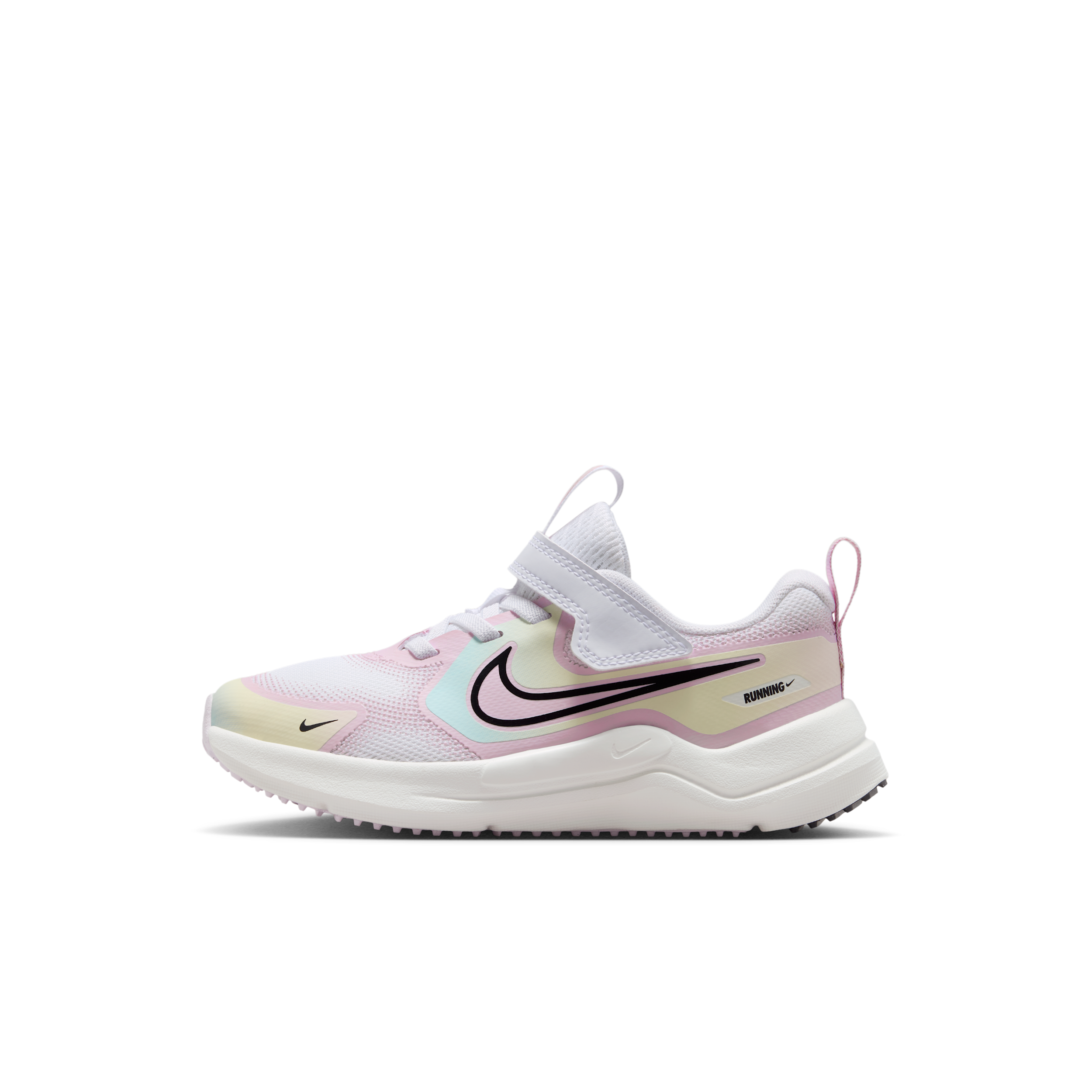 Nike Kids' Preschool Cosmic Runner SE 2 Basketball Shoes, White/Black/Bleached Lilac/Sail