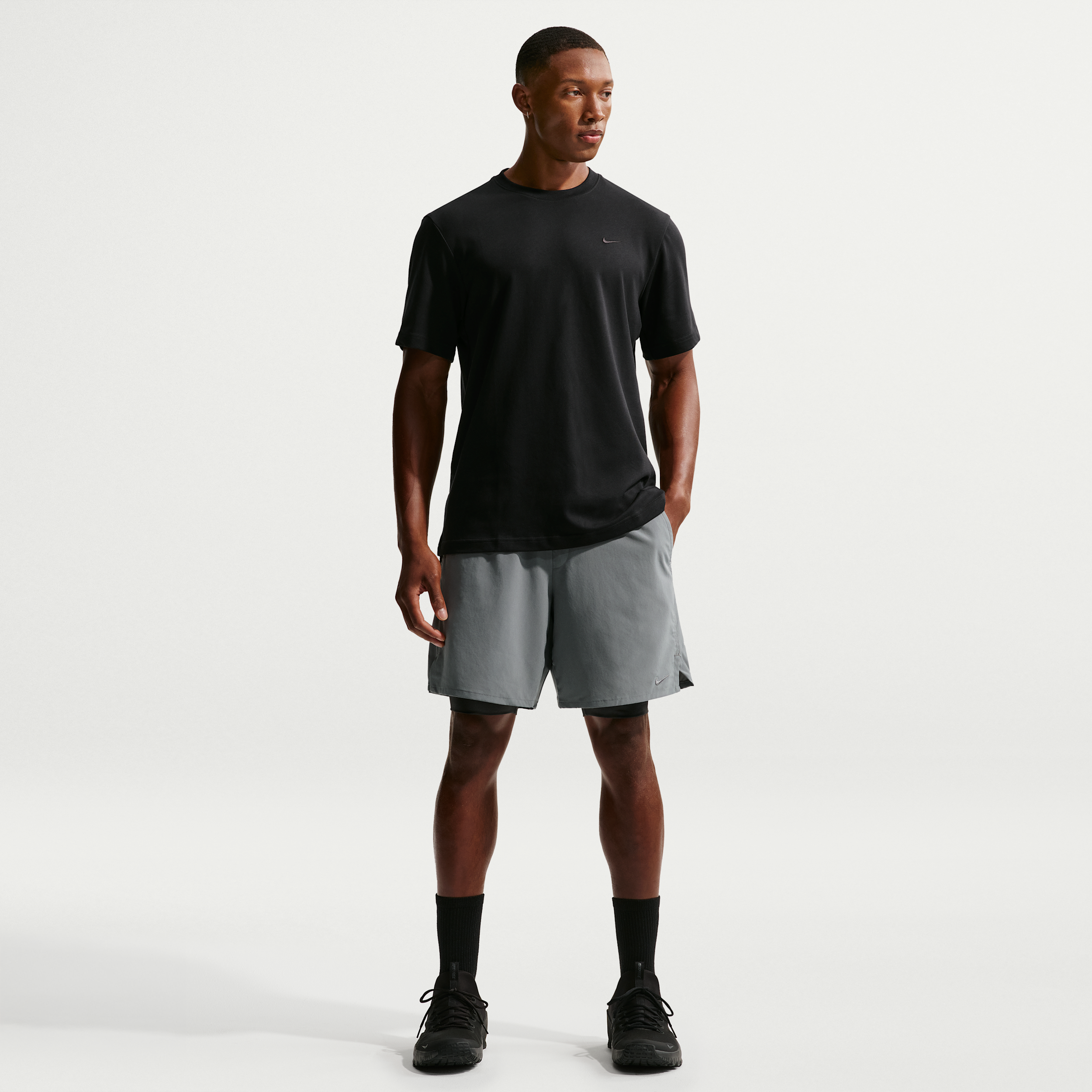 Nike Men's Unlimited Dri-FIT 7" 2-in-1 Versatile Shorts in Grey | DV9334-084