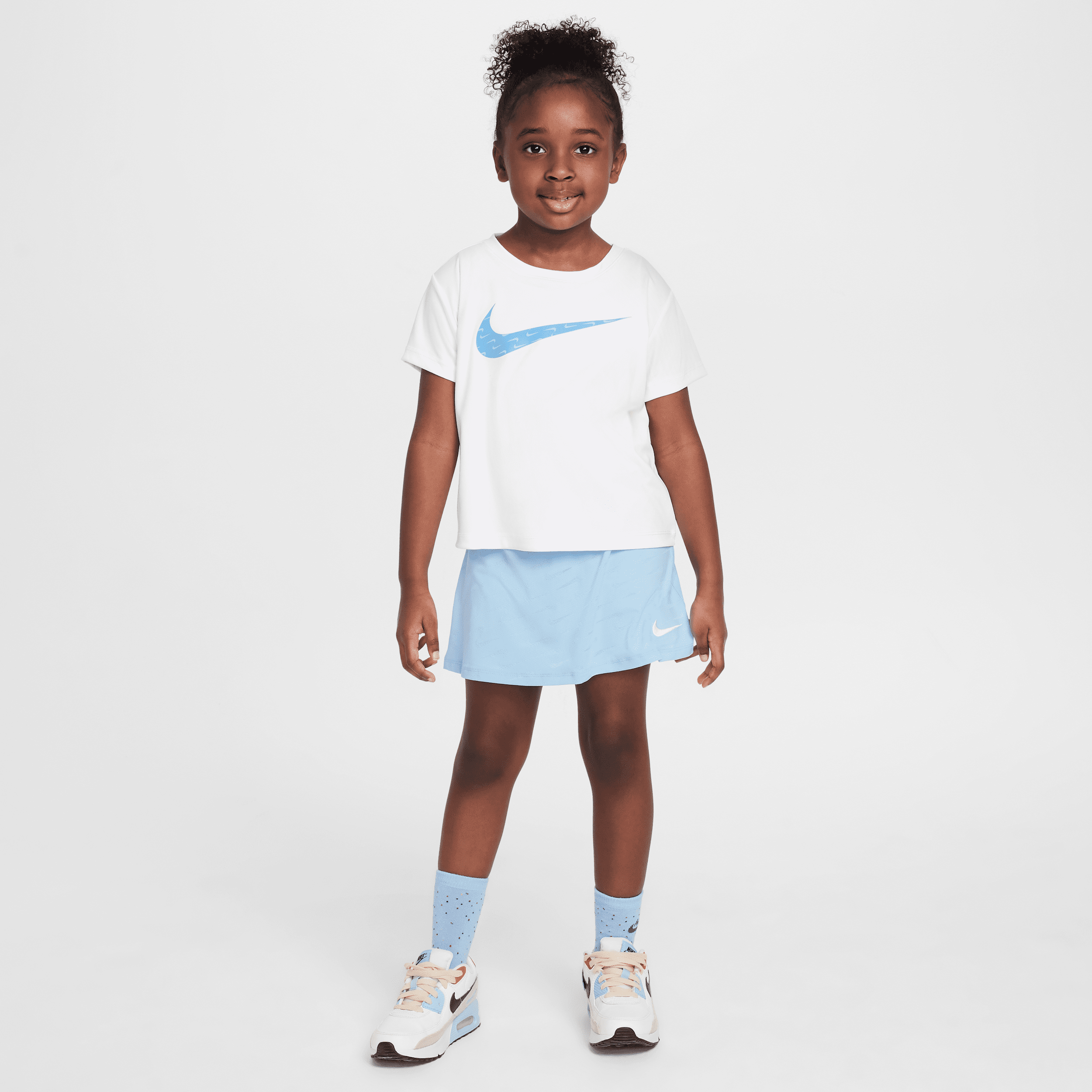 Nike Dri-fit Toddler Swoosh Motion Mesh Scooter 2-piece Set In Blue