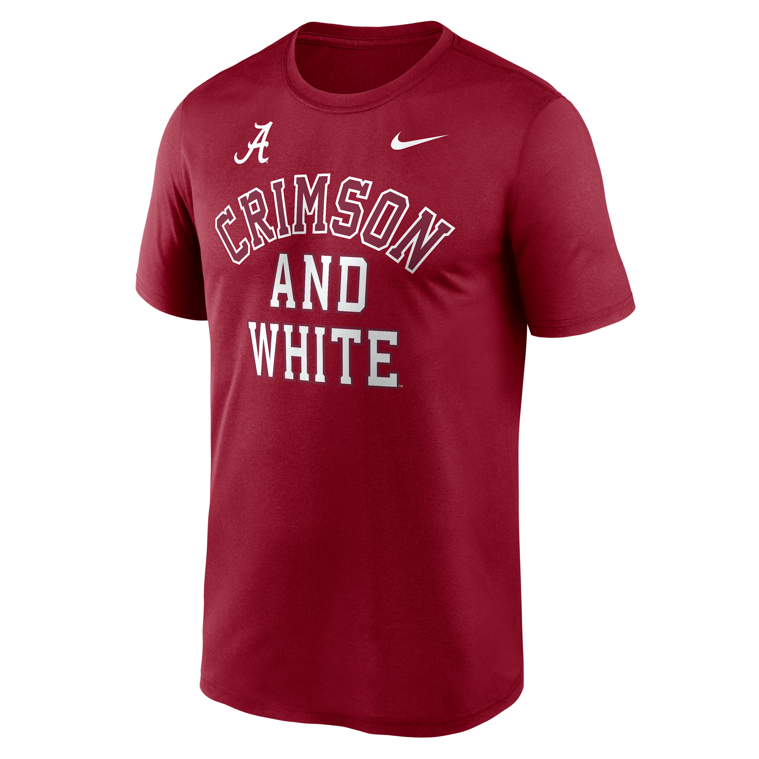 Alabama Primetime Arch Mantra Legend Nike Men's Dri-FIT College T-Shirt in Red | NKGK69WABN-ZZX