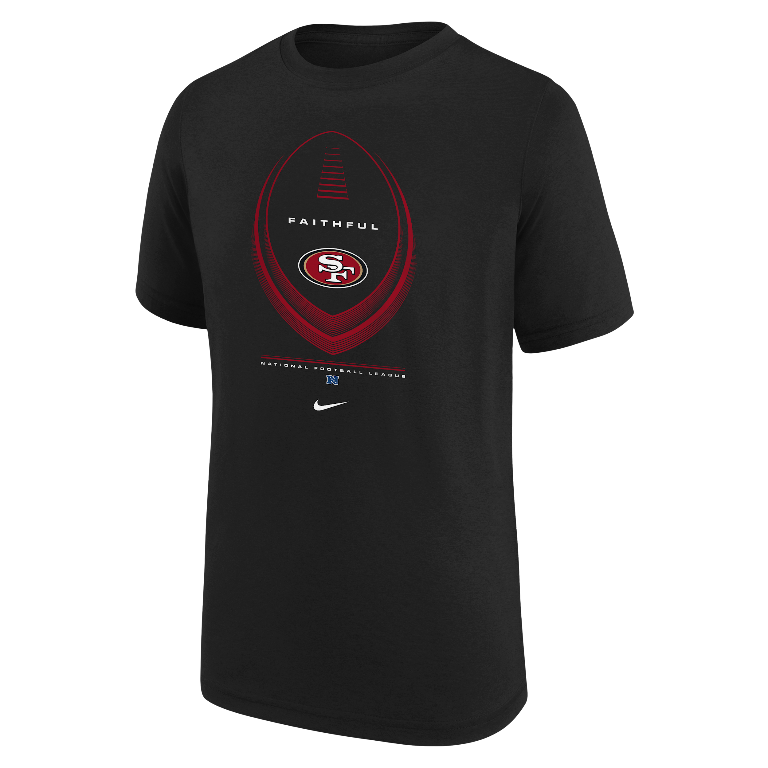 San Francisco 49ers Icon Legend Edition Big Kids' Nike Dri-FIT NFL T-Shirt in Black | Z1B7NFQF49R-NAW