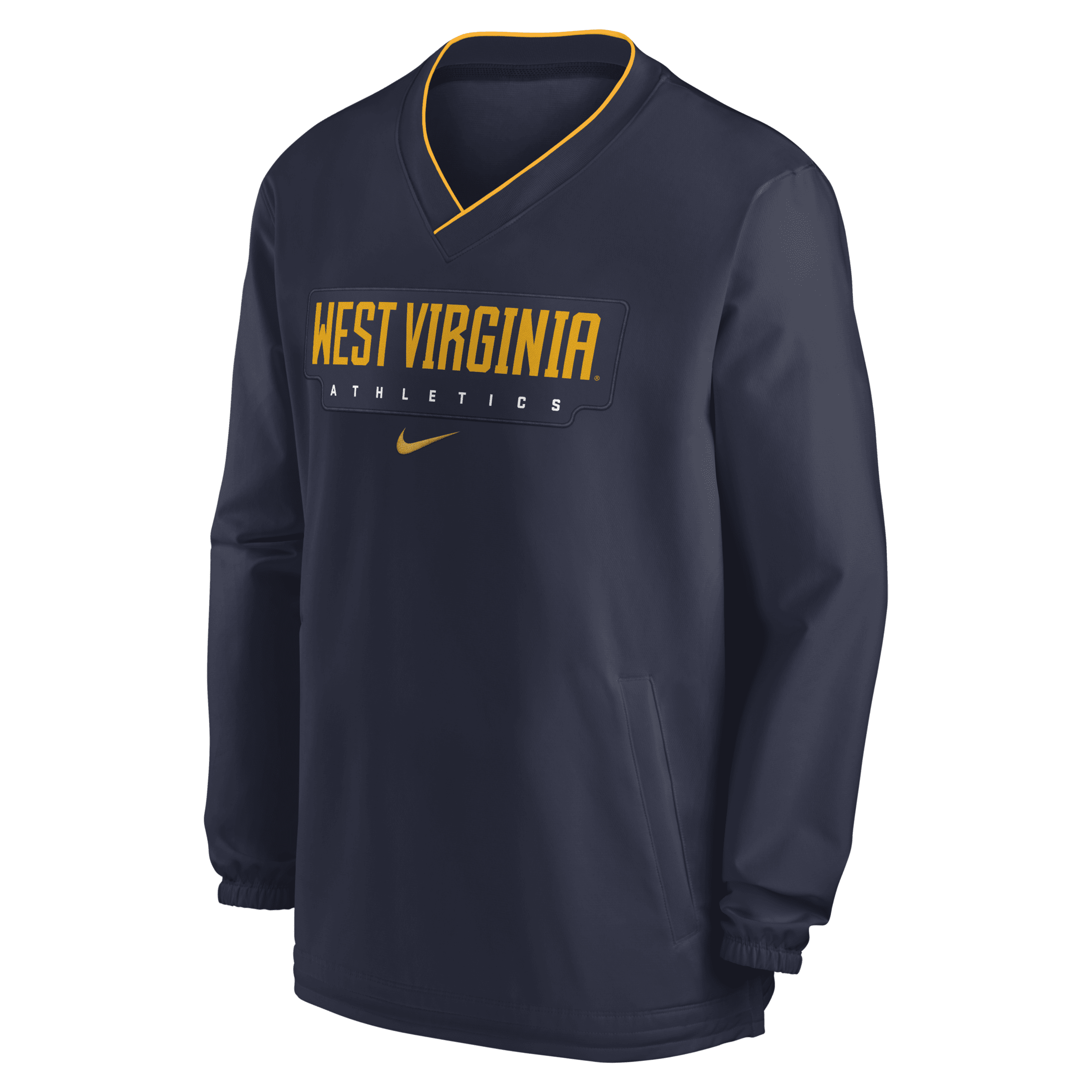 Nike West Virginia Mountaineers Sideline  Men's College Long-sleeve Windshirt In Blue