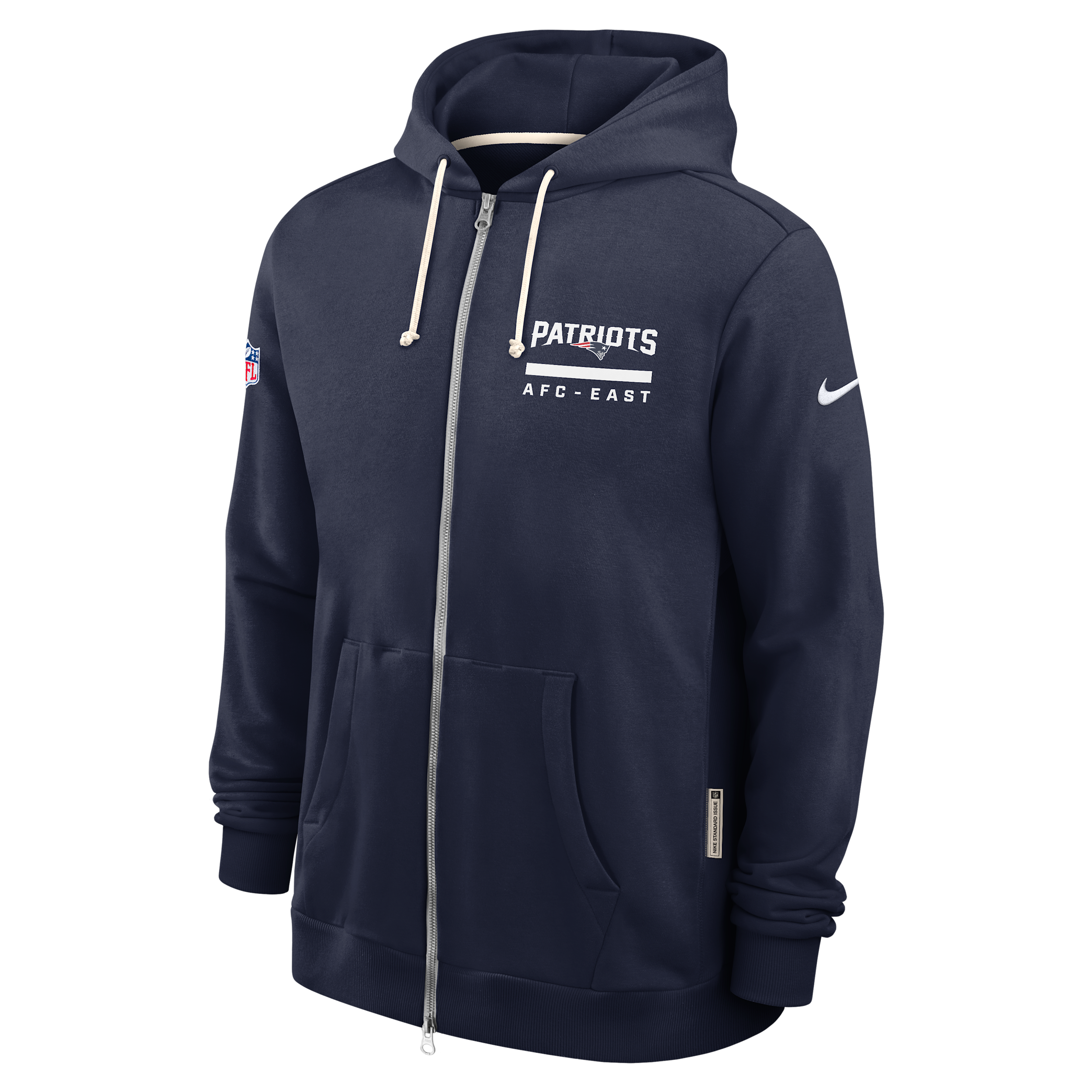 Nike New England Patriots Utility Player Sideline  Men's Dri-fit Nfl Full-zip Hoodie In Blue