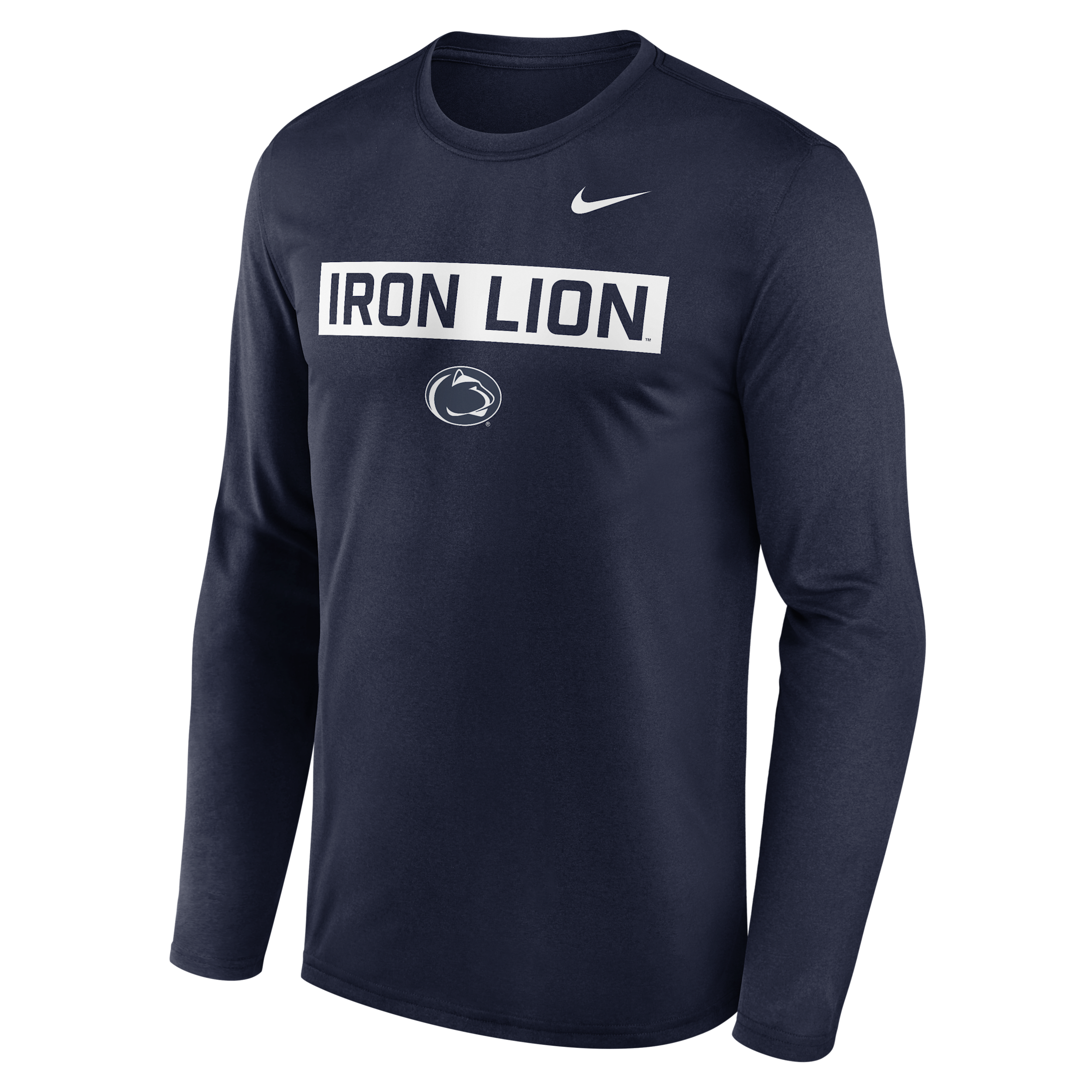 Nike Navy Penn State Nittany Lions Primetime Campus 2-hit Legend Dri-fit Long Sleeve T-shirt In Blue