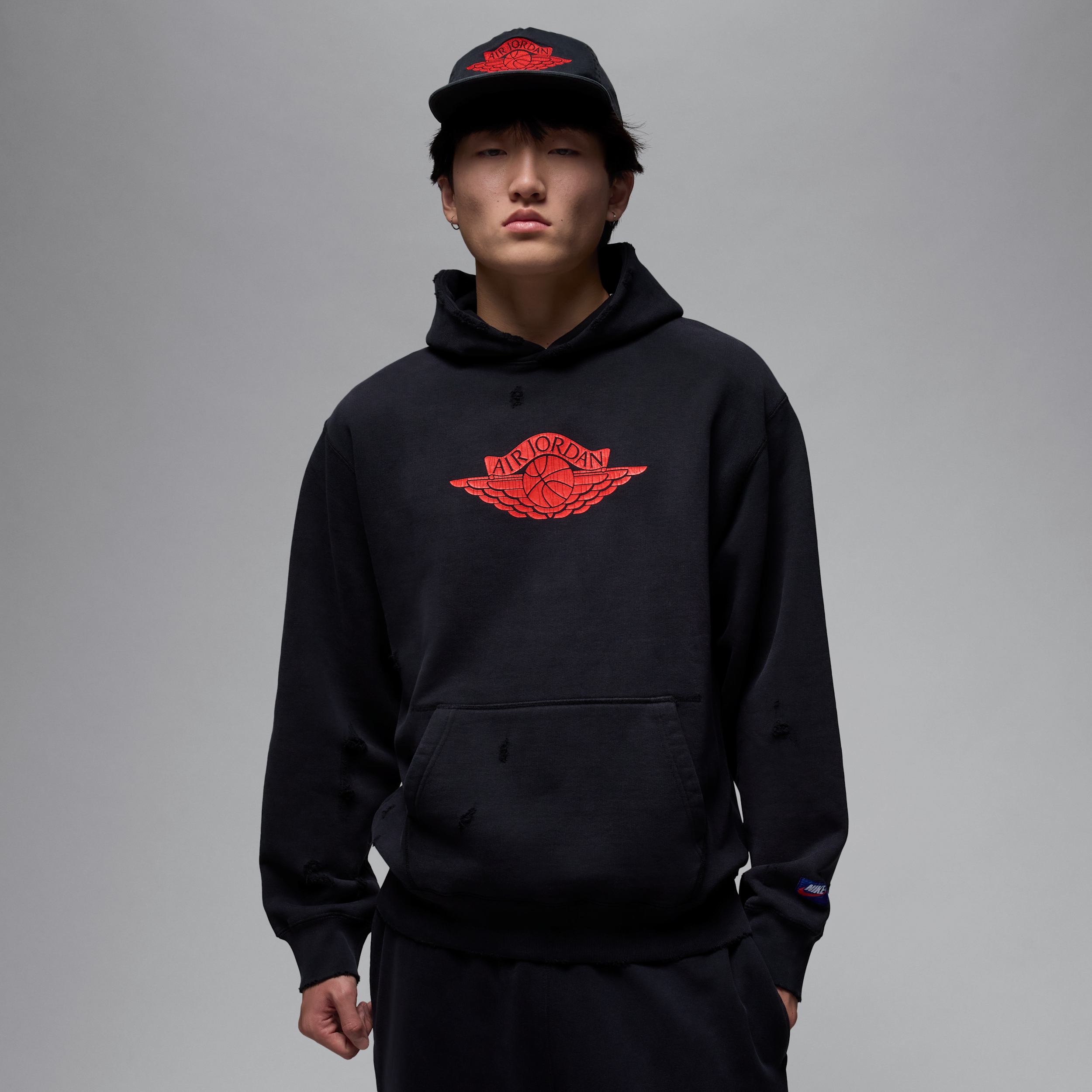 Jordan Men's  Rare Air Fleece Pullover Hoodie In Black