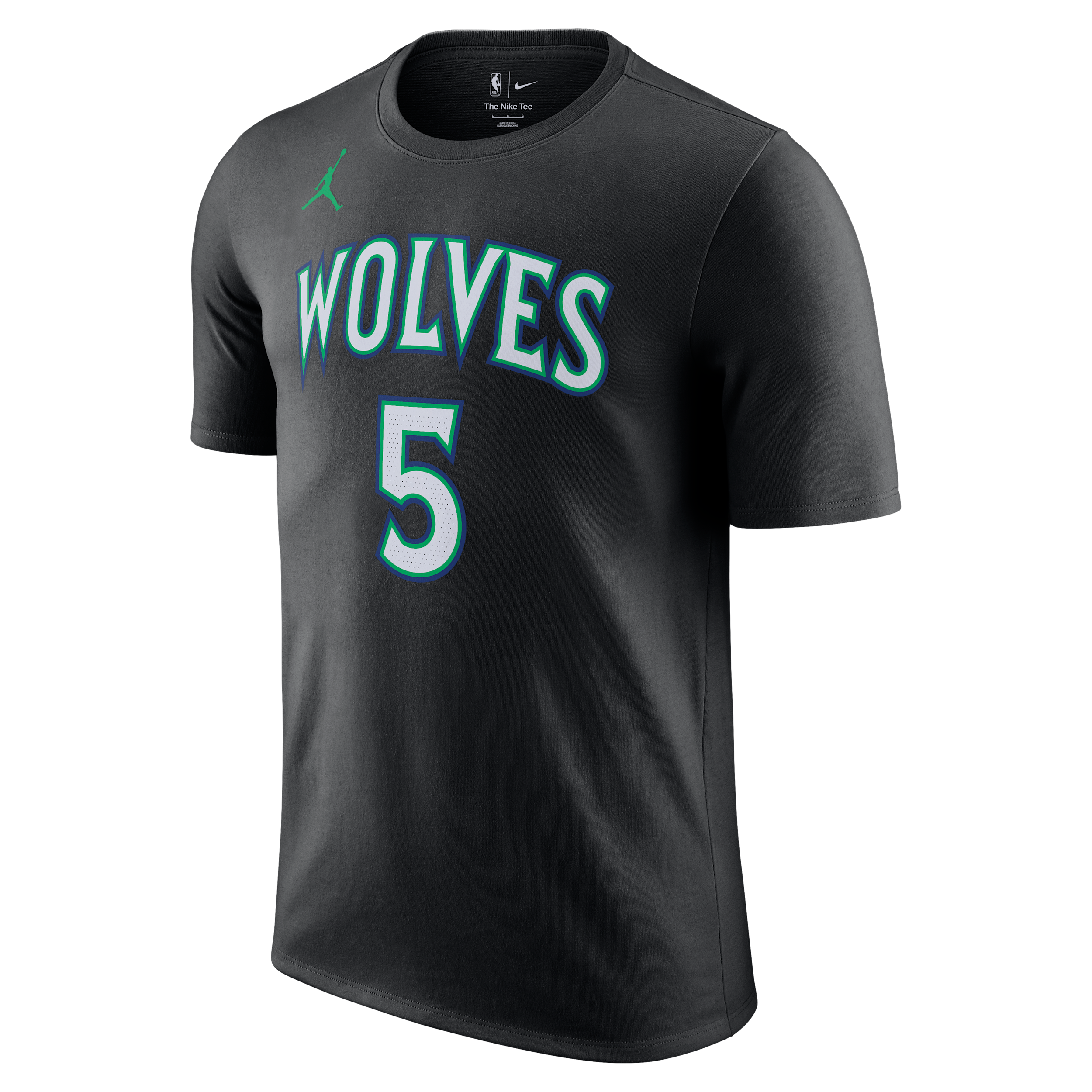 Jordan Men's Anthony Edwards Black Minnesota Timberwolves Statement Name & Number T-Shirt - Black