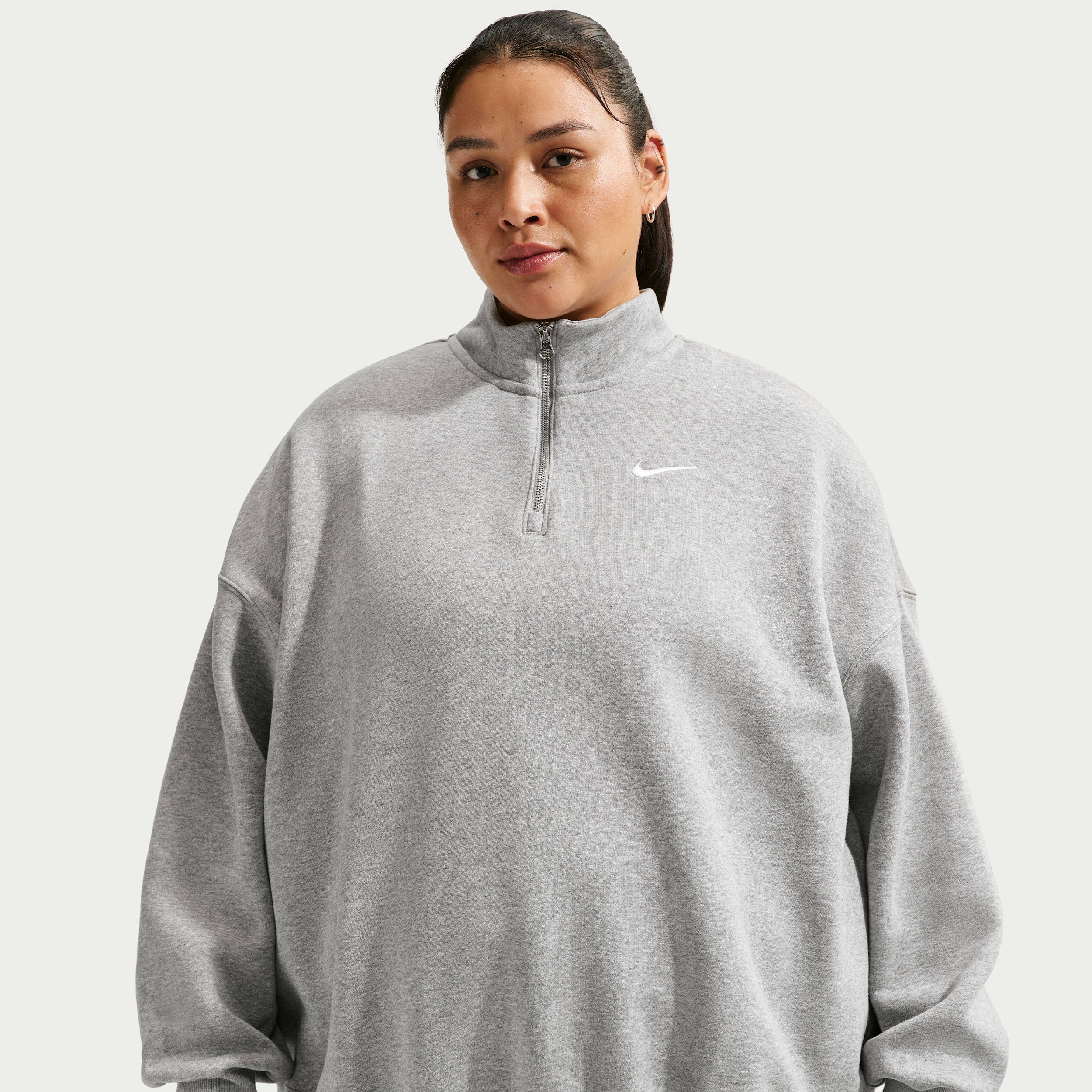Nike Women's  Sportswear Phoenix Fleece Over-oversized 1/4-zip (plus Size) In Green
