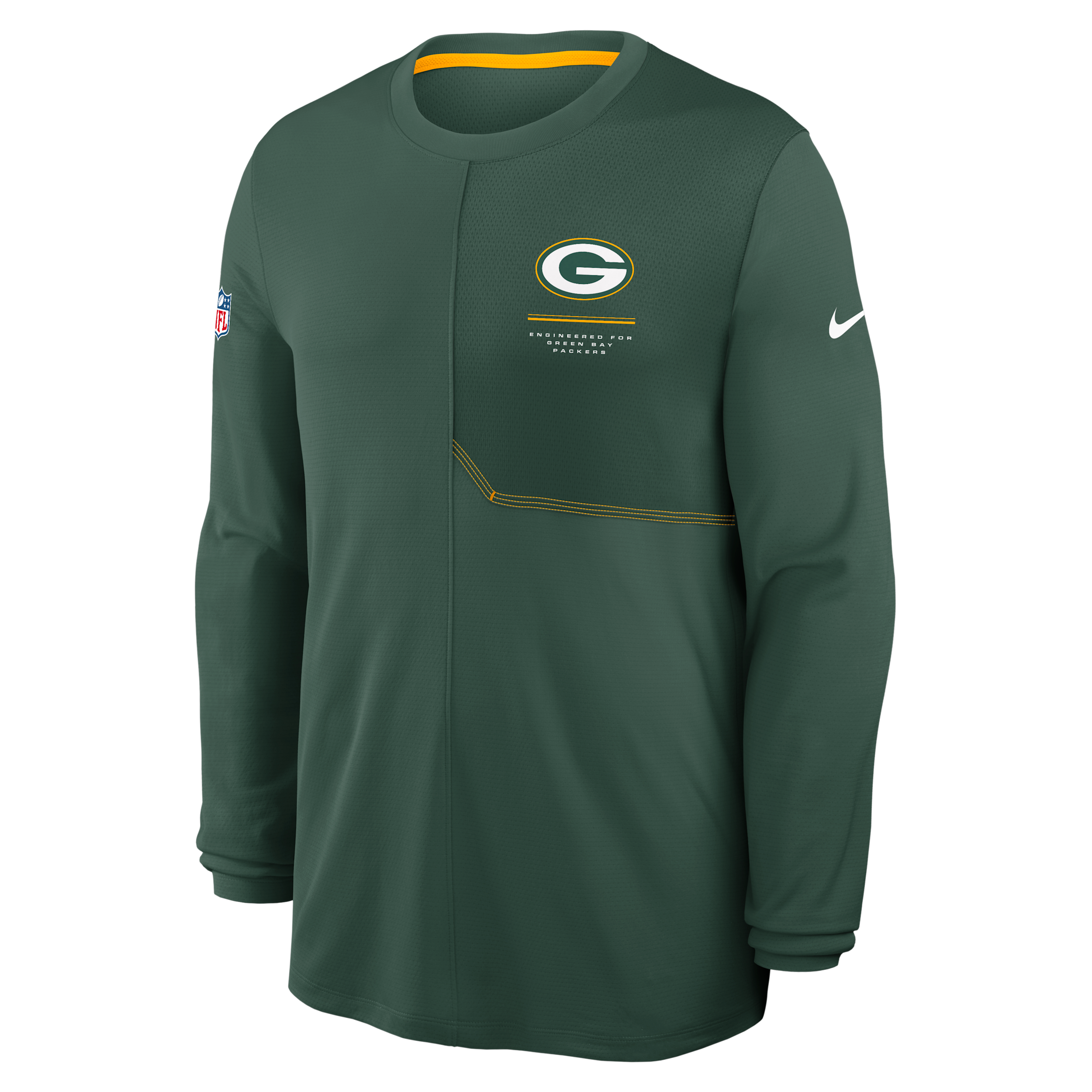 Green Bay Packers Sideline Coach Nike Men's Dri-FIT NFL Long-Sleeve Top in Green | 03B1063K7T-B8B