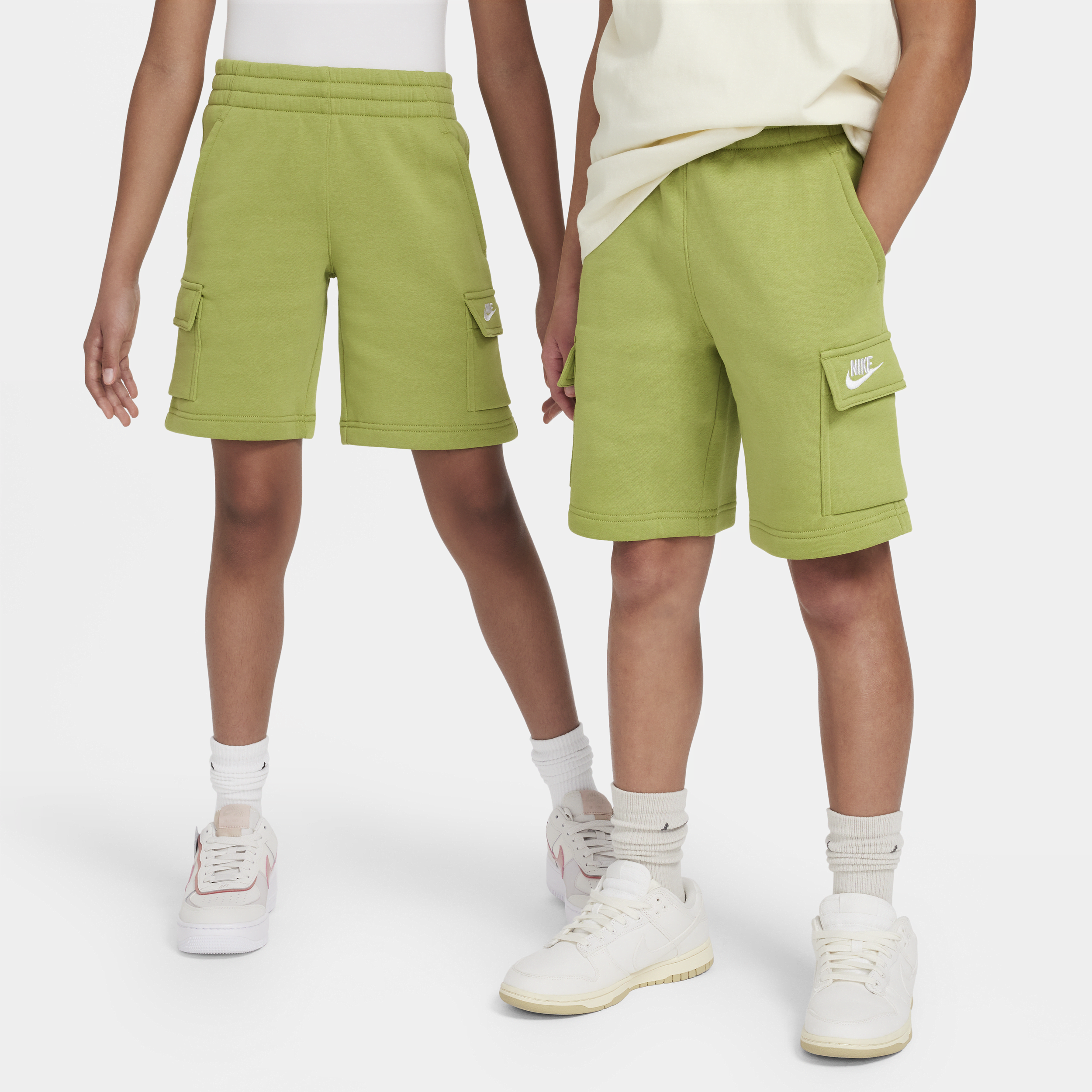 Nike Sportswear Club Fleece Big Kids' Cargo Shorts In Green