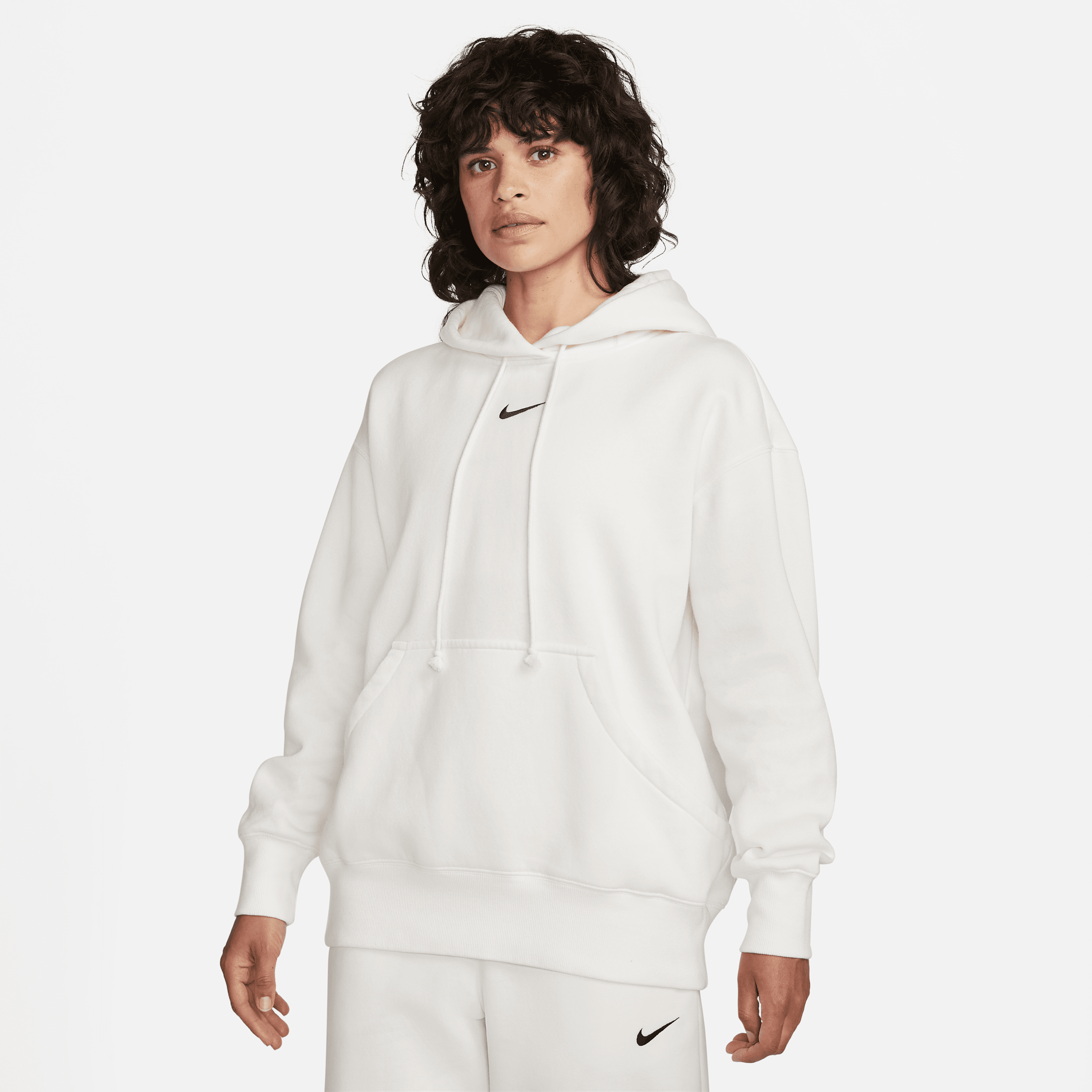 Women's Nike Sportswear Phoenix Fleece Oversized Pullover Hoodie in White | DQ5860-133