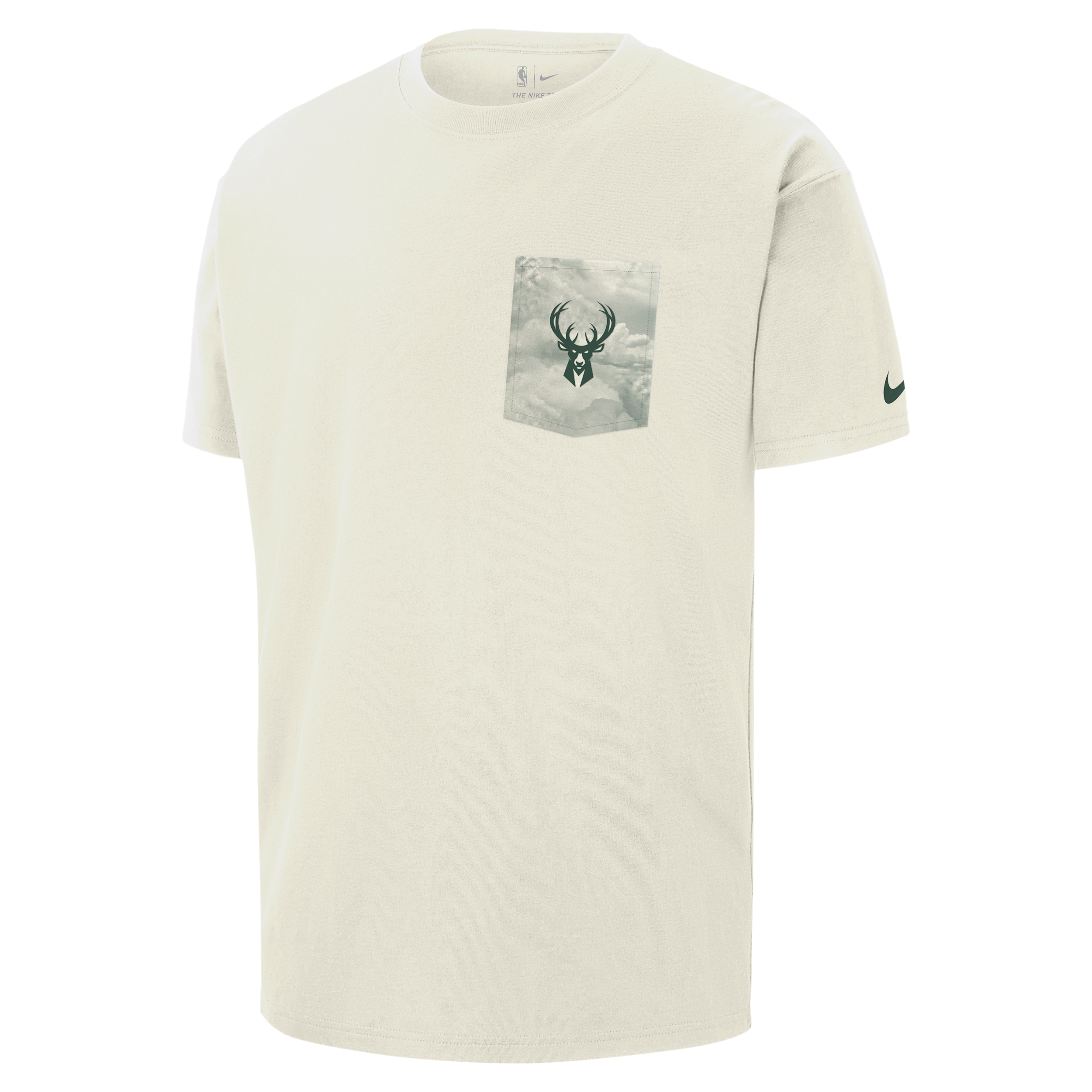 Nike Milwaukee Bucks Courtside  Men's Nba Max90 T-shirt In Neutral