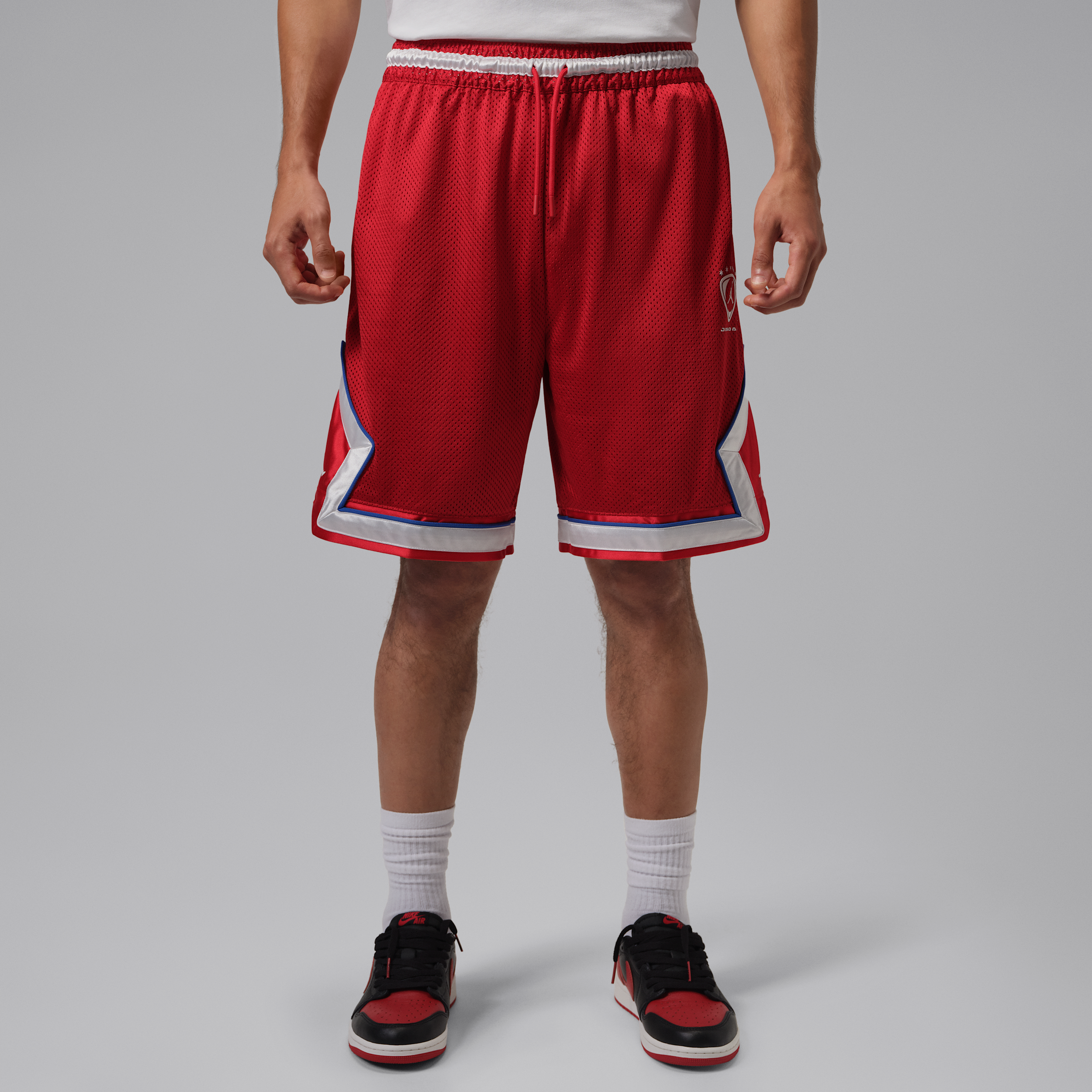 Jordan Men's Brooklyn FC Diamond Mesh Shorts, Medium, University Red