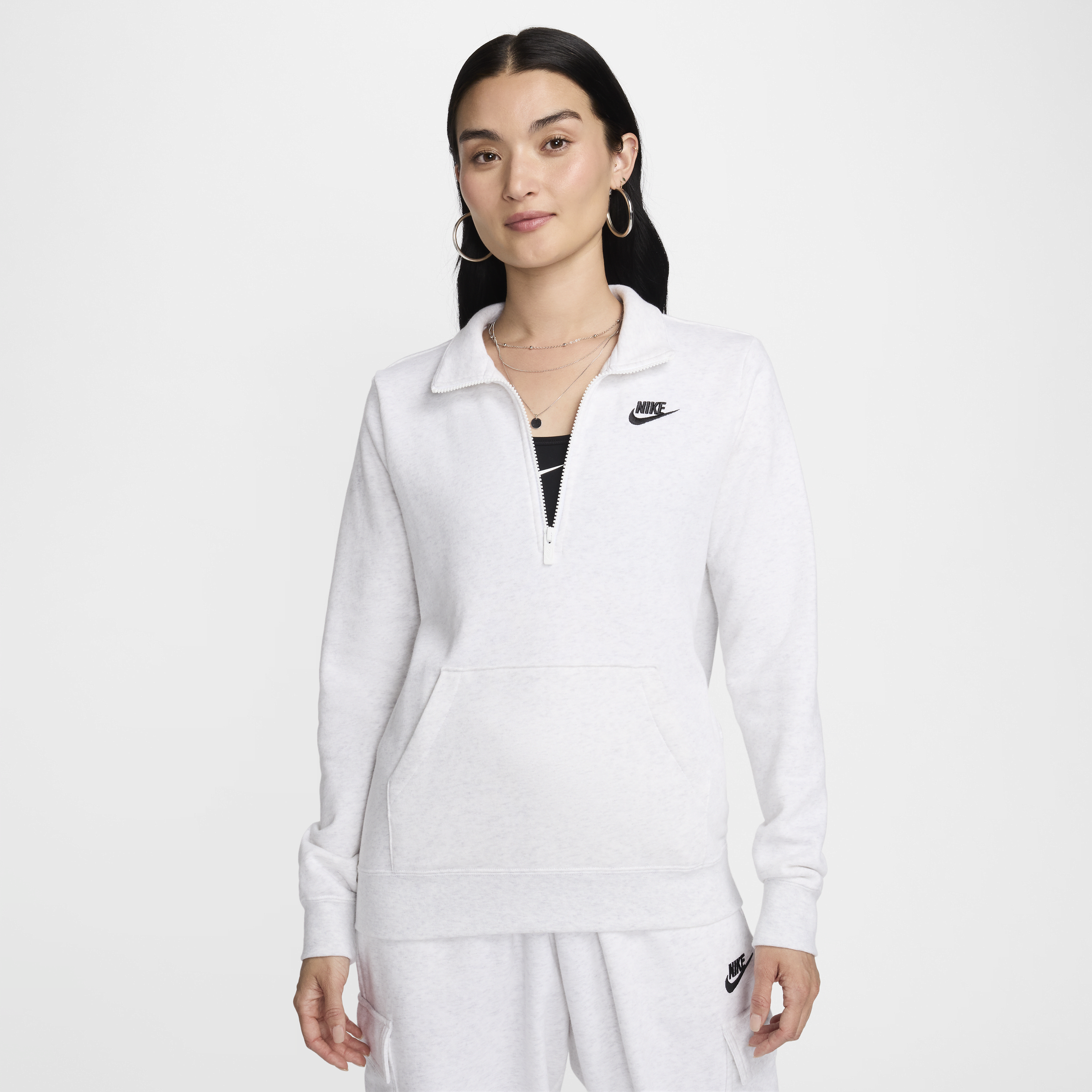 Nike Women's Sportswear Club Fleece 1/2-zip Sweatshirt In Brown