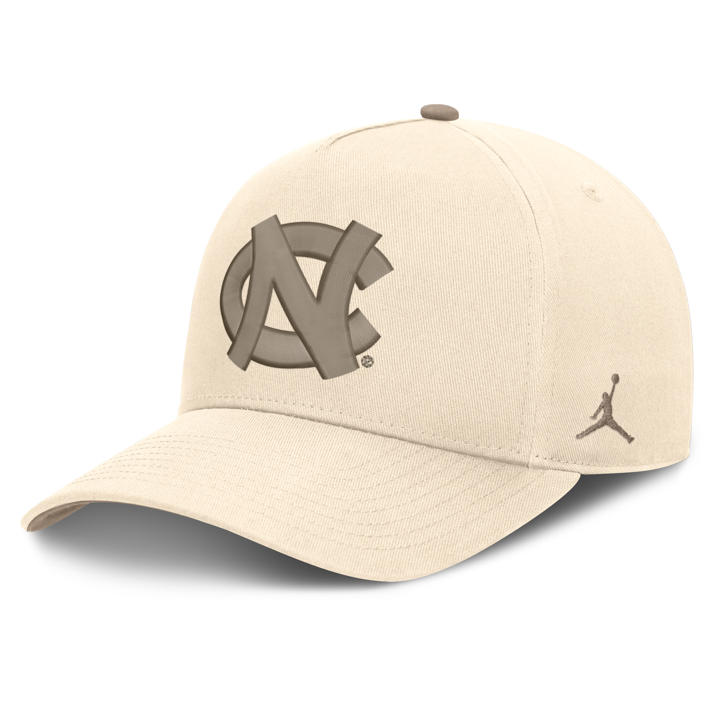 Men's North Carolina Natural Rise Jordan Brand Dri-FIT College A-Frame Adjustable Hat in Brown | JCB20DTUNCN-M4T