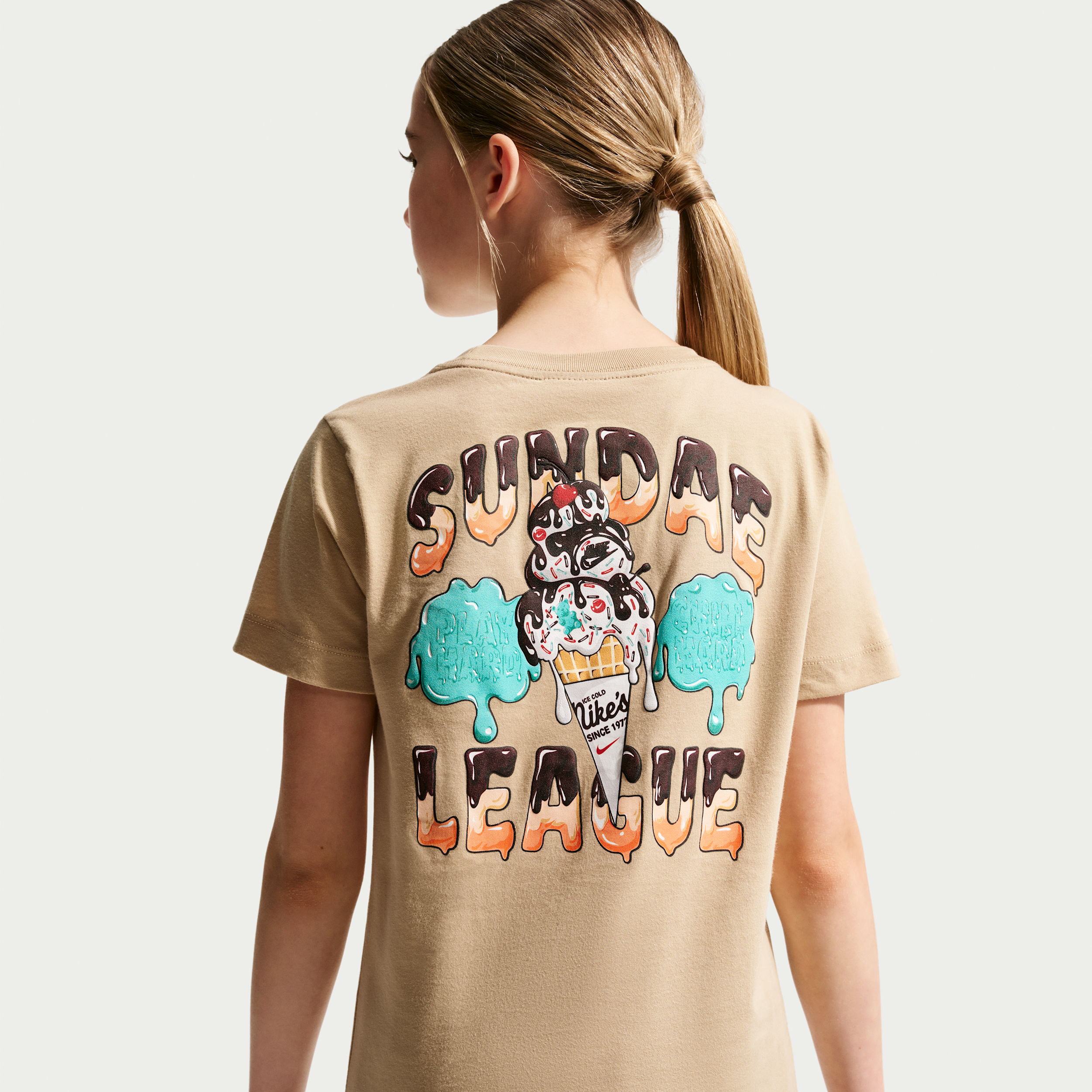Nike Sportswear Boys' and Girls' 8-20 Short-Sleeve T-Shirt - Linen